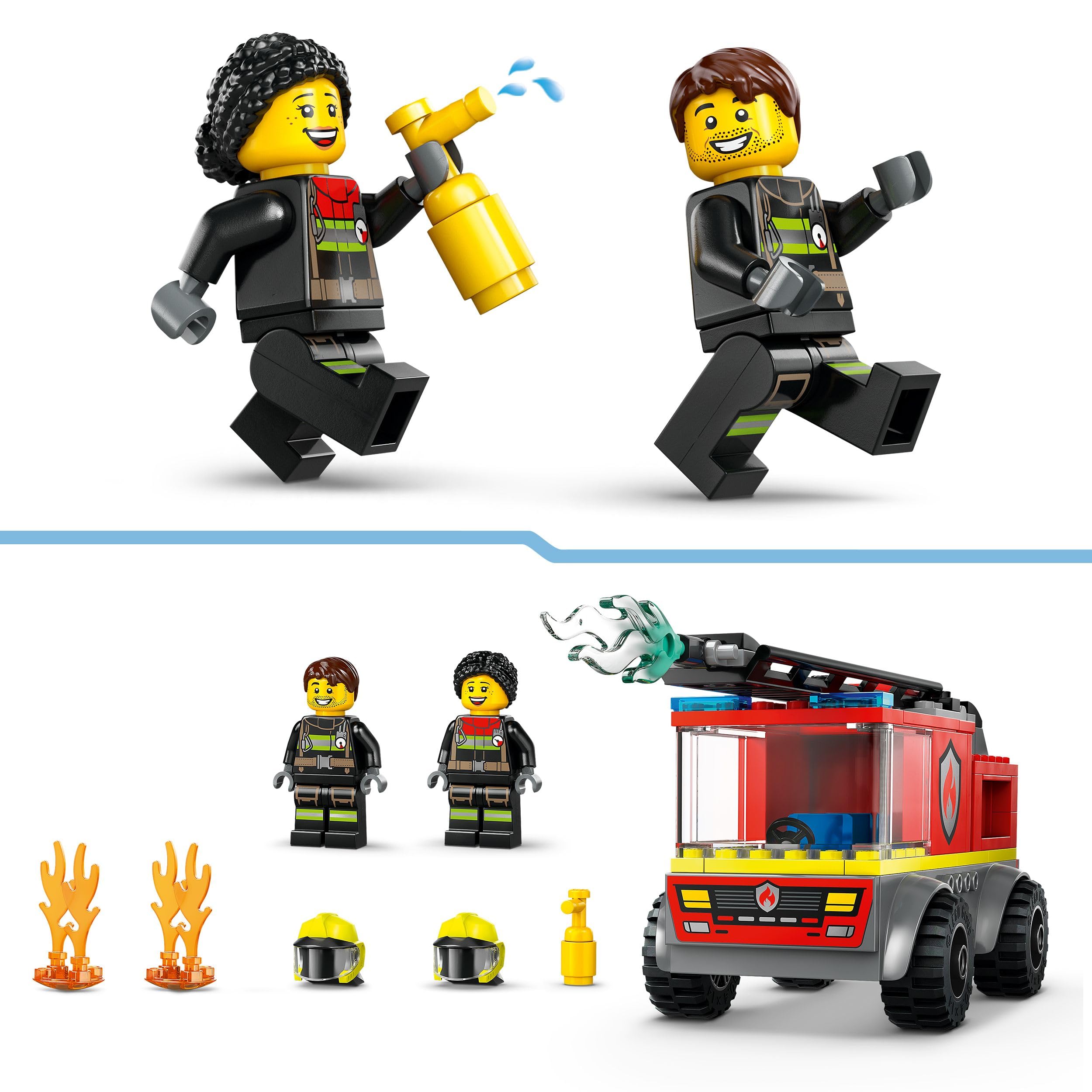 LEGO City Fire Engine with Ladder Toy - Building Set for Kids Aged 4+ 7