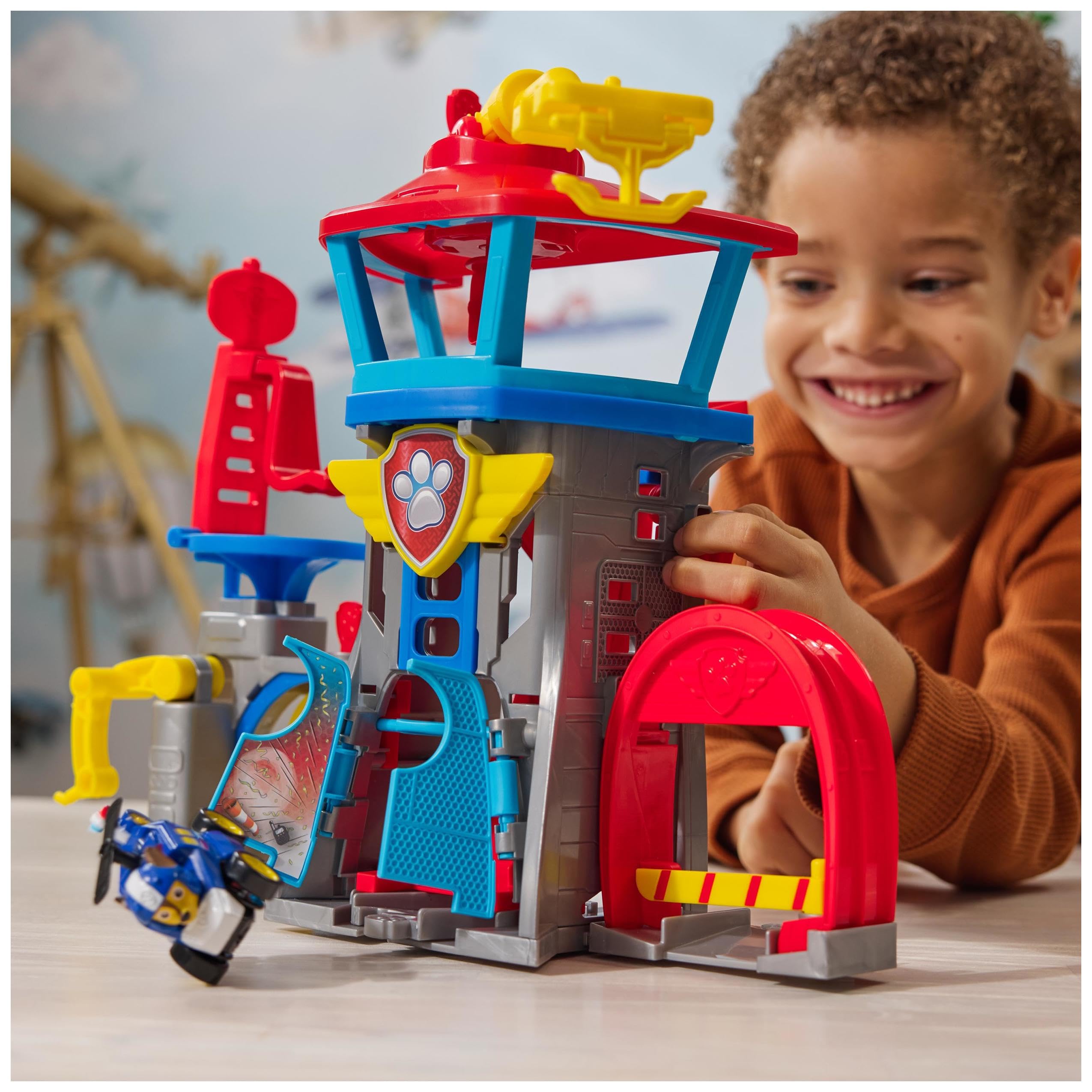 Paw Patrol Air Rescue Pup Squad Adventure Bay Airport Playset with Chase | Over 30cm Tall