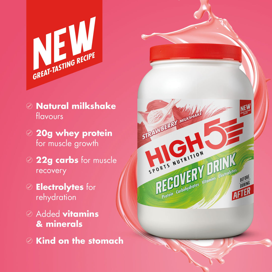 HIGH5 Recovery Drink | Whey Protein Isolate | Promotes Recovery | Berry Flavor, 1kg