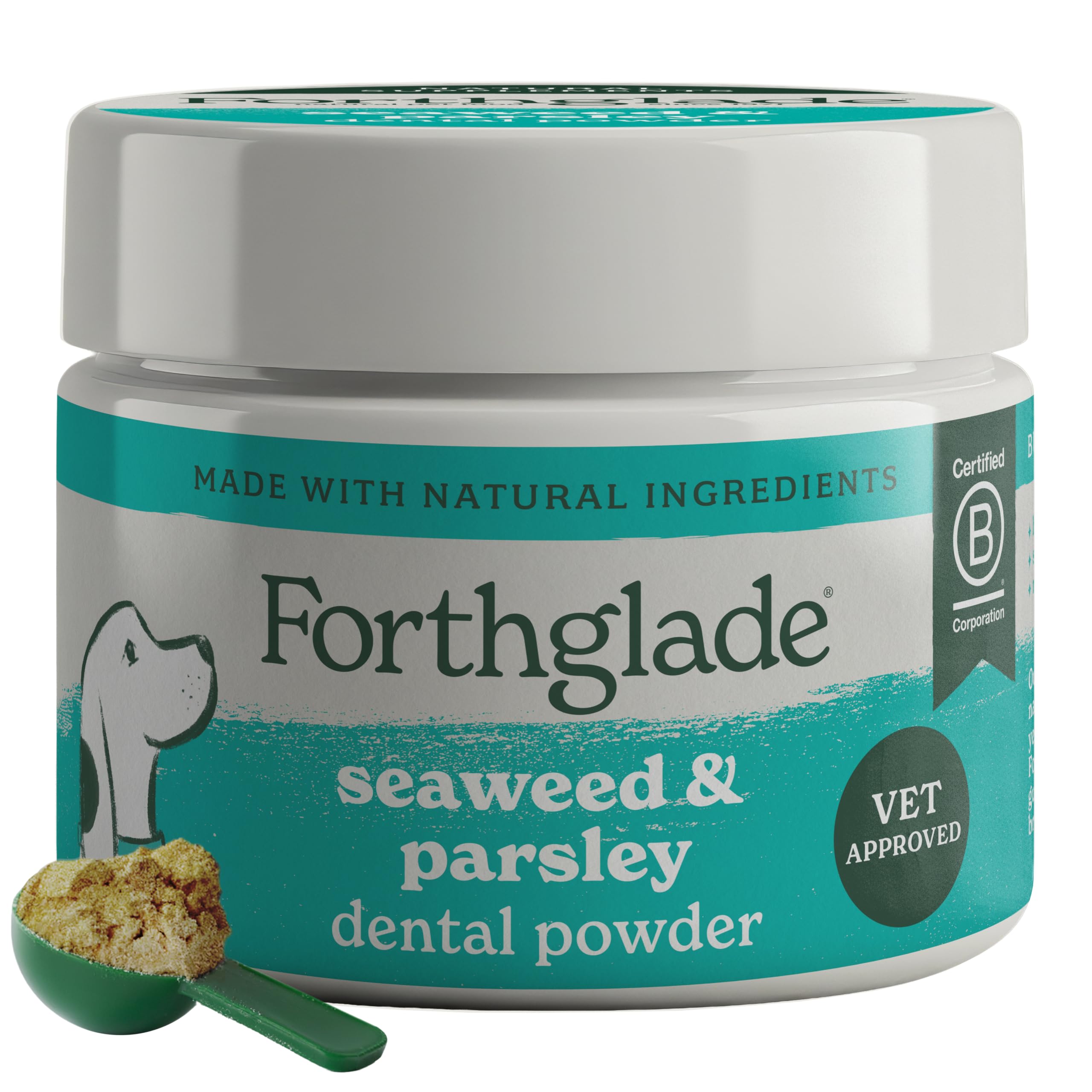 Forthglade Dog Dental Powder - Removes Plaque & Tartar | Freshens Breath | 200g