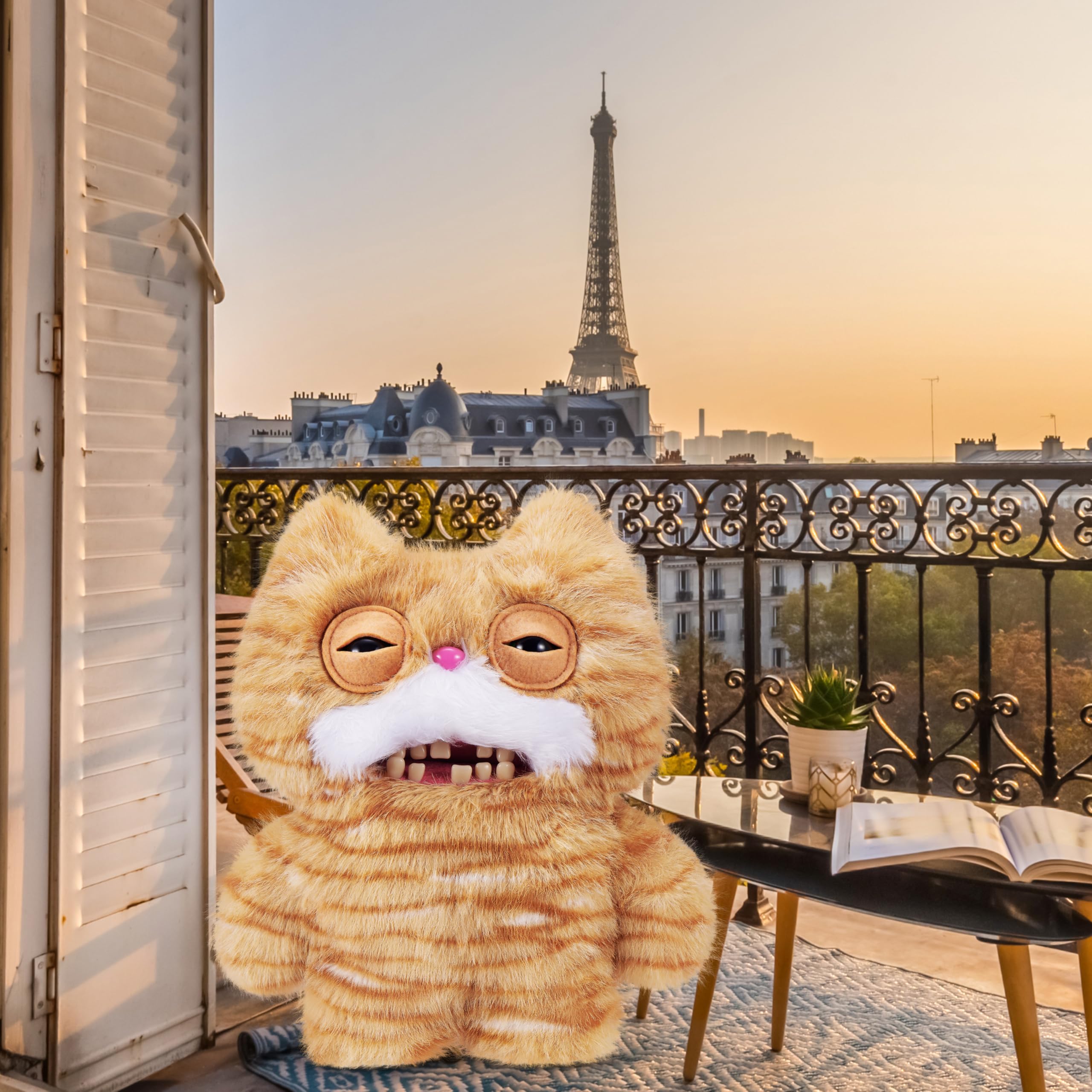 Fuggler Alley Cats Stinkface Plush Toy - 9-Inch | Human-Like Teeth | Polyester