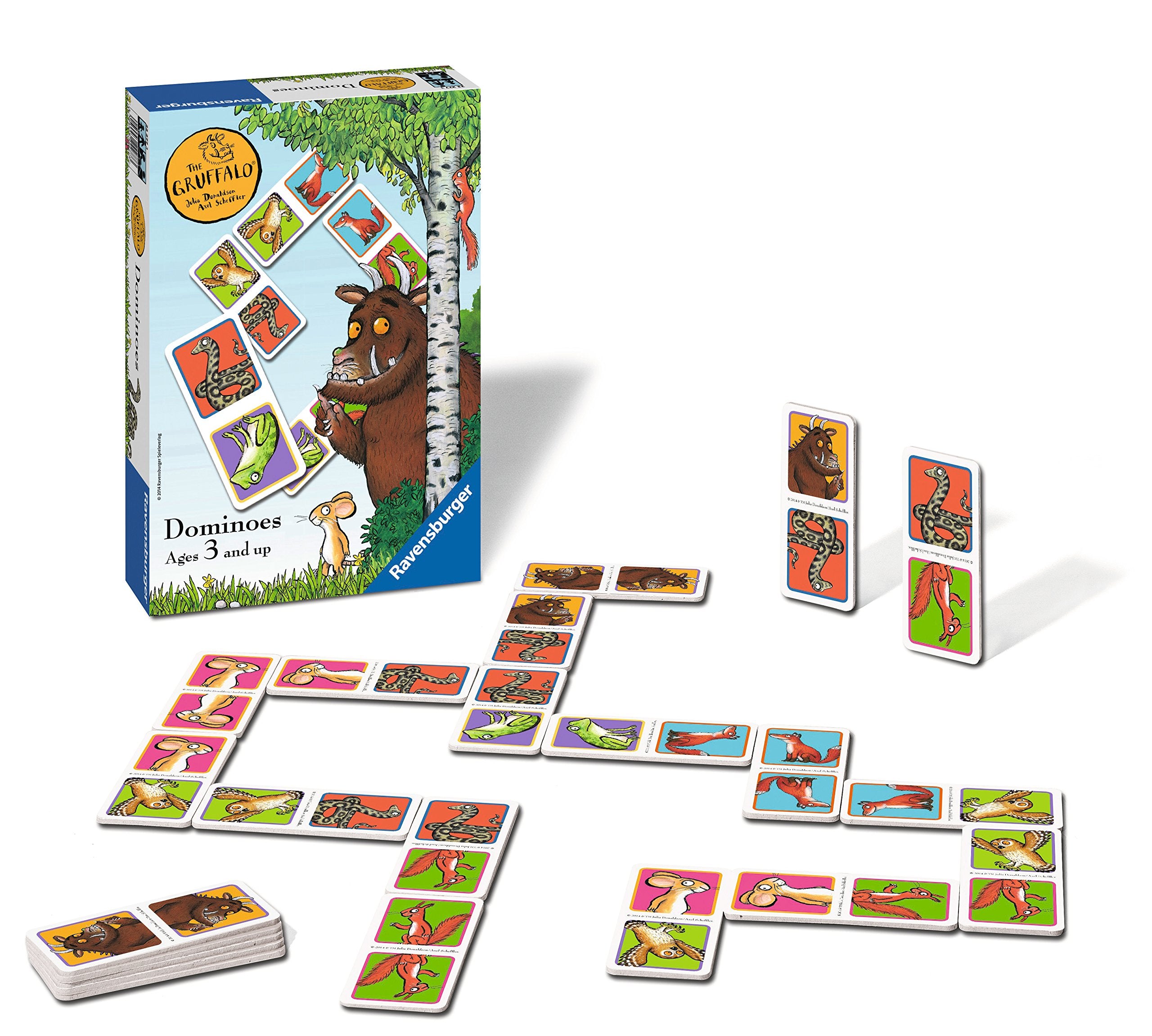 Ravensburger The Gruffalo Dominoes Set - 28 Picture Dominoes for Children Age 3+ | Portable Cardboard Game 3