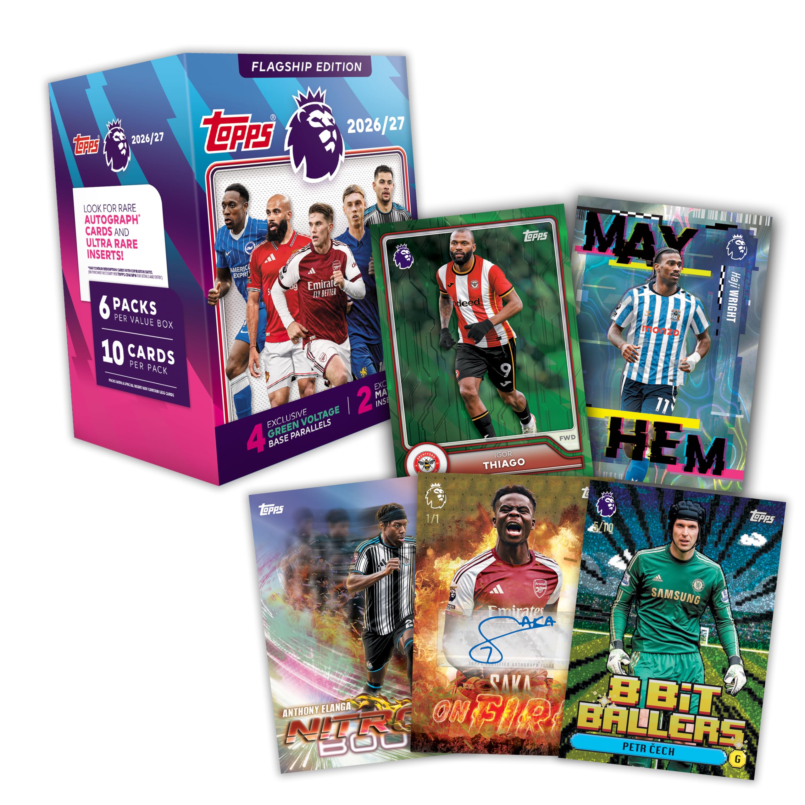 Topps Flagship Premier League 2026/27 Trading Cards - Value Box | 60 Cards | Official Licensed Product