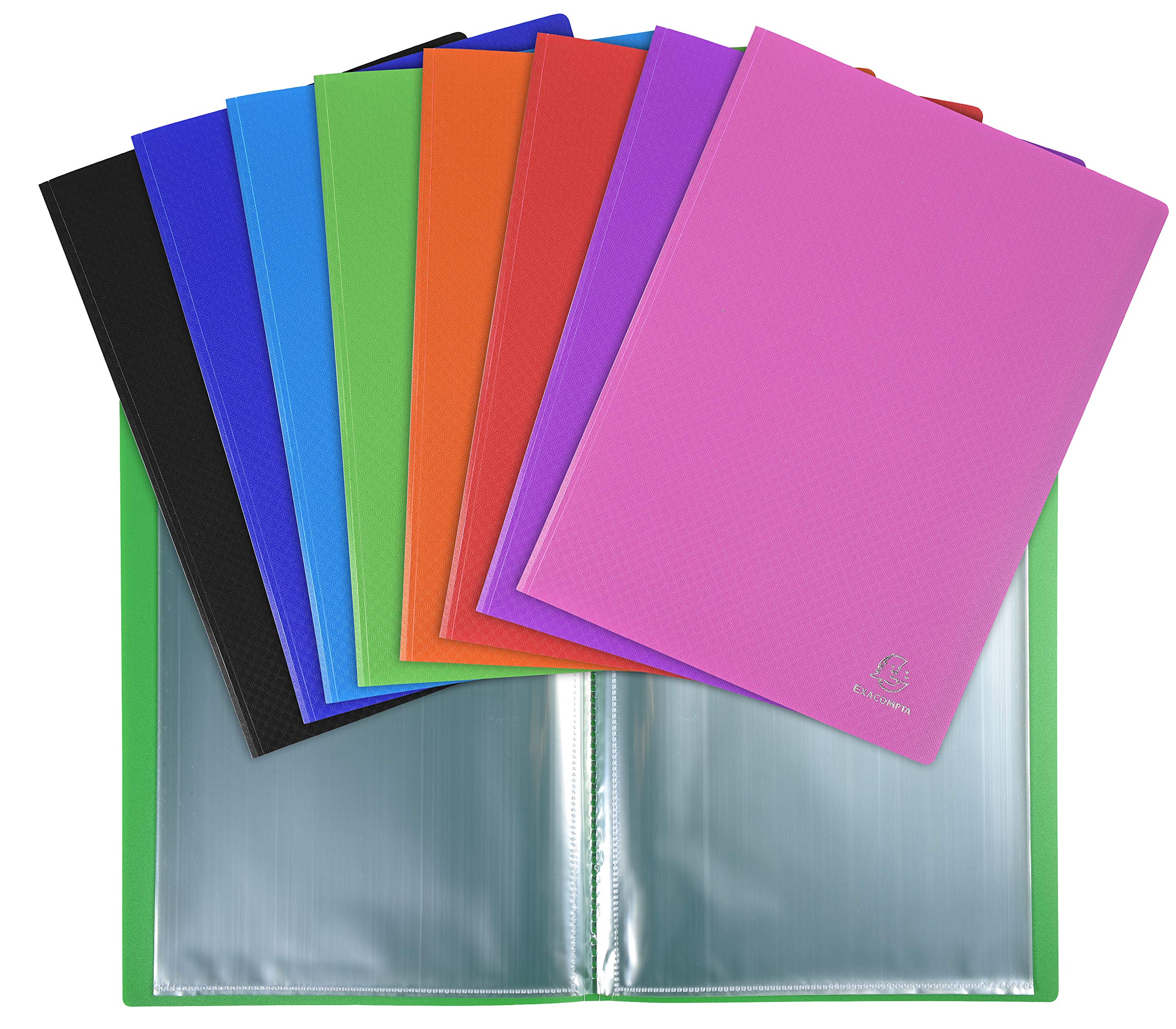 Exacompta - Ref 88226E - Semi-Rigid PP Display Book - Suitable for A4 Documents, Wipeable Cover, 500 Micron Polypropylene, 20 Pockets, 40 Viewing Pages - Purple Cover 6