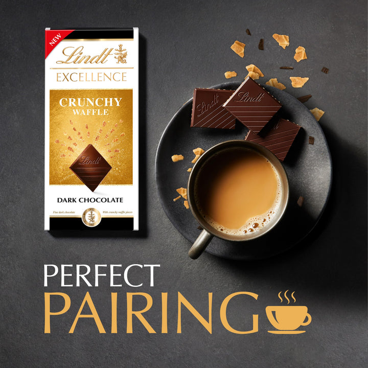 Lindt - Excellence Dark Chocolate Crunchy Waffle Bar 100g