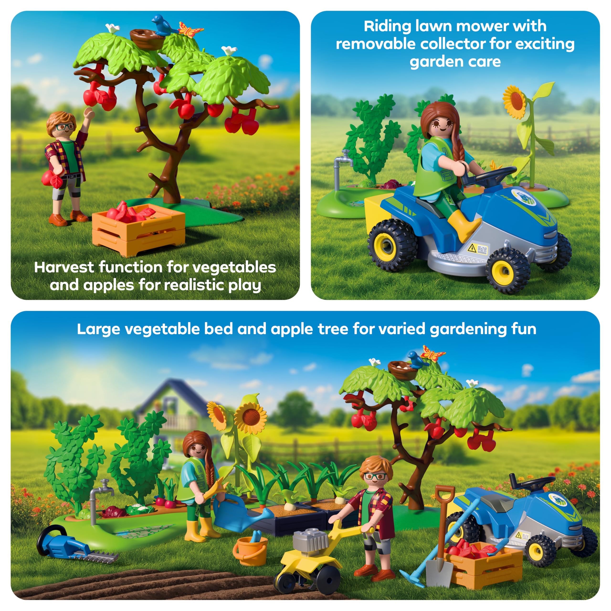 Playmobil Idyllic Vegetable Garden Playset - Includes Gardener Figures & Tools, Ages 4+ 4