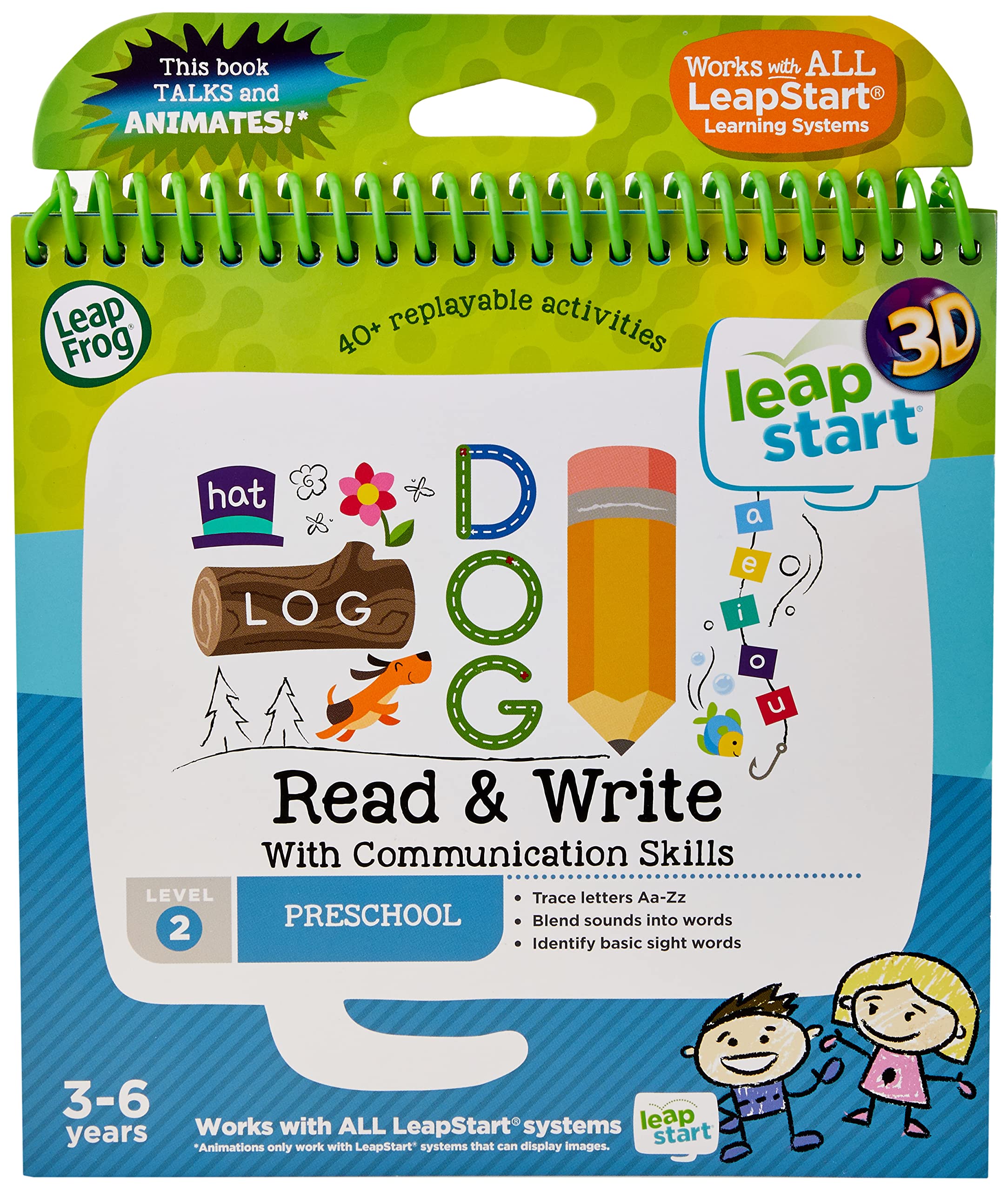 LeapFrog Read & Write 3D Activity Book for LeapStart Systems | Ages 3-6 | 40 Activities