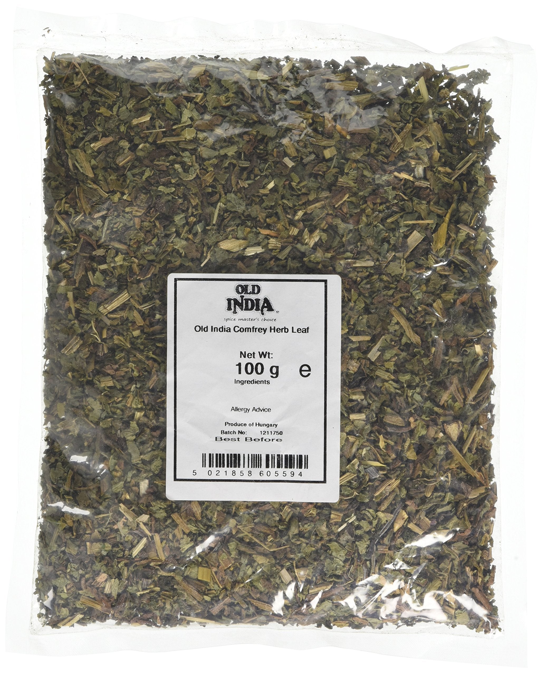 Old India Comfrey Herb Leaf 100g - Natural Whole Herb for Cooking