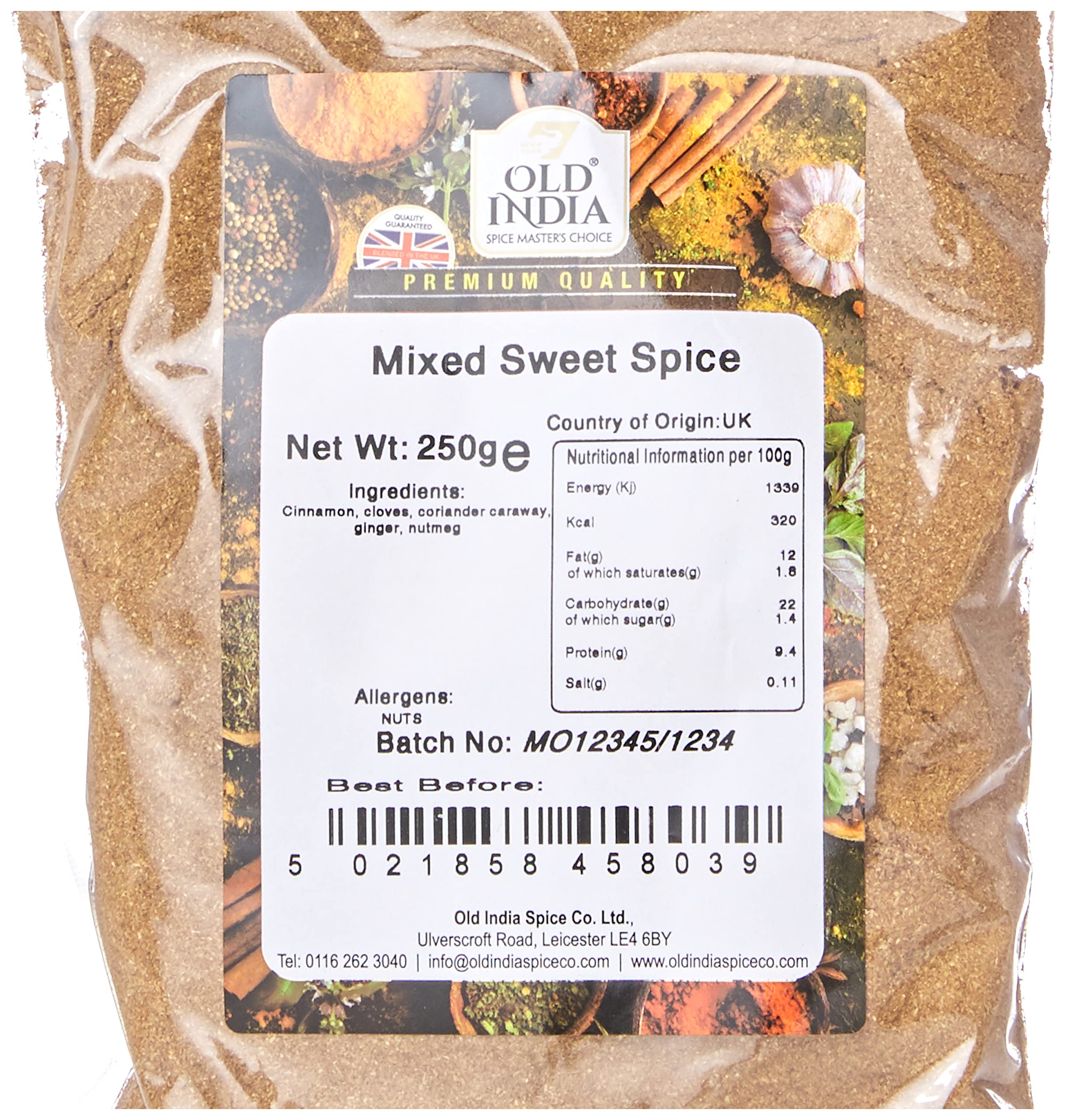 Old India Mixed Sweet Spice Powder - 250g | Natural & Additive Free