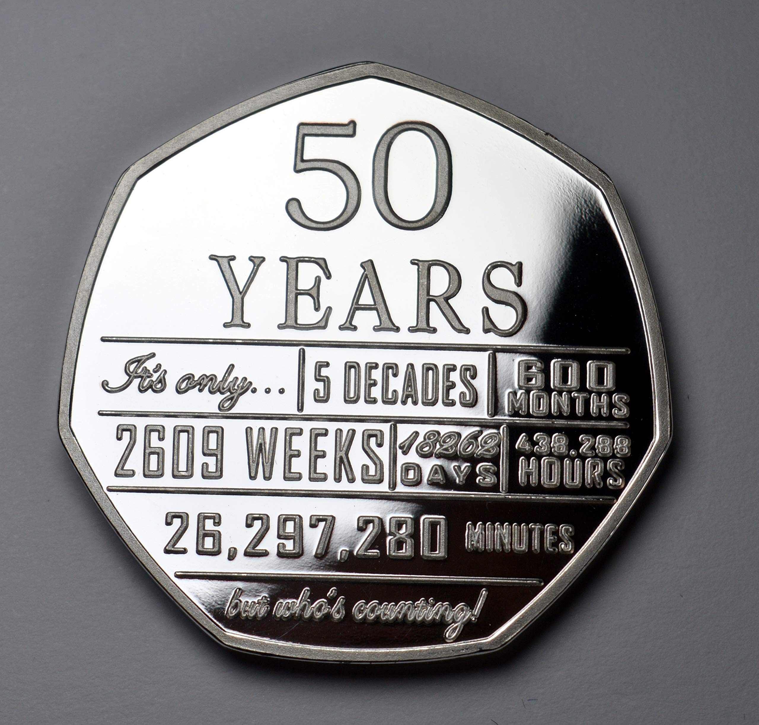 The Commemorative Coin Company 50th Birthday .999 Silver Plated Commemorative Coin 5