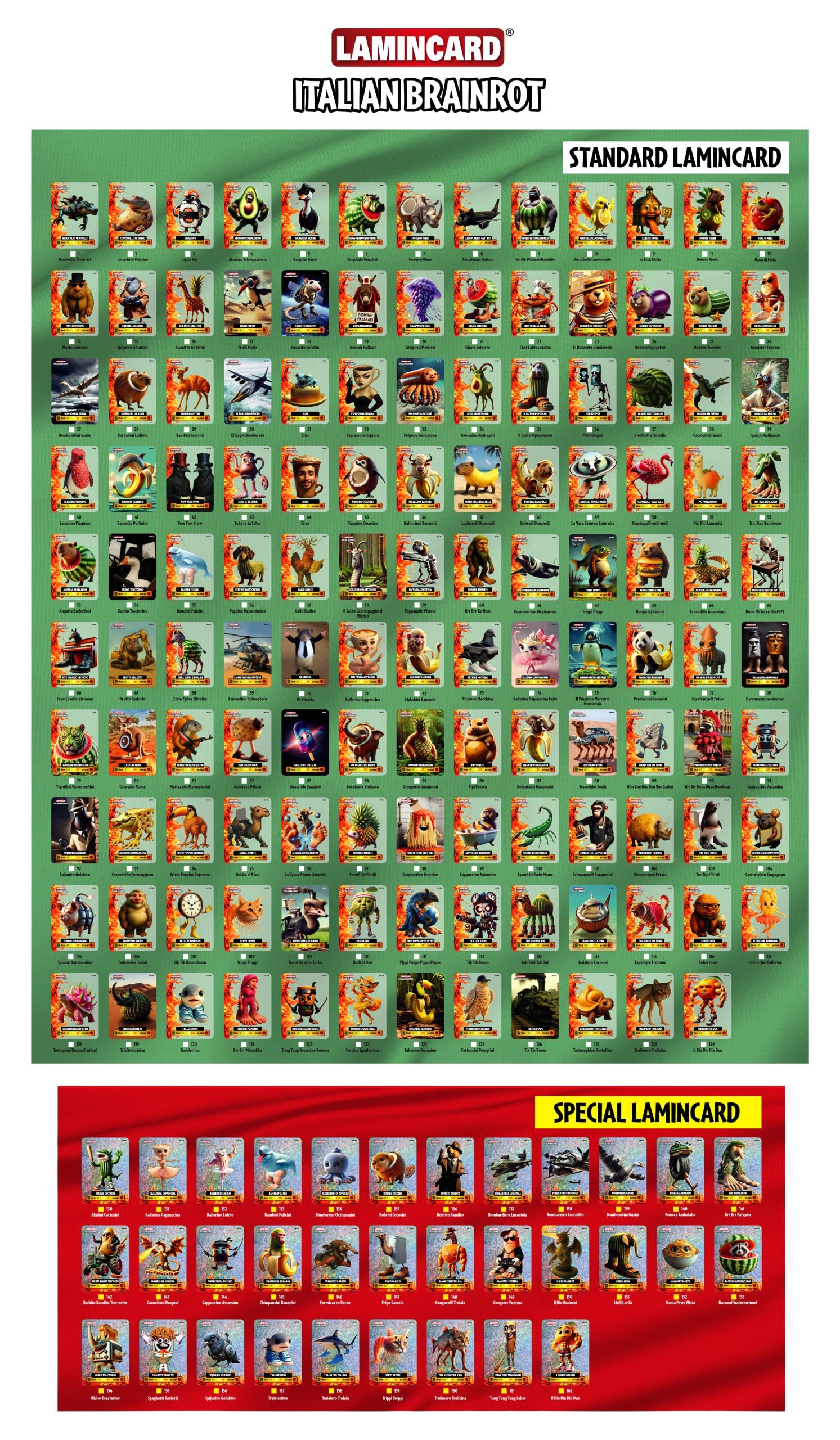 Lamincards Italian Brainrot Trading Cards Booster Packs 5