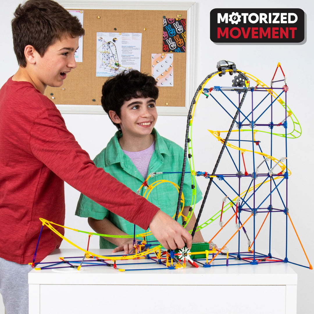 K'Nex 77077 STEM Explorations Achterbahn-Bauset für Kinder ab 8 Jahren, Konstruktionsspielzeug, 546 Teile