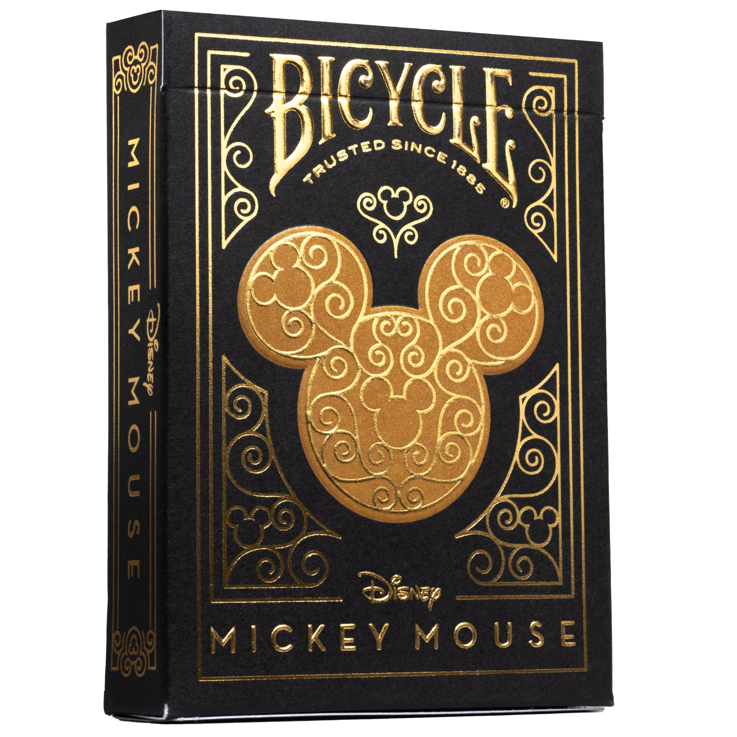 Bicycle Disney Black & Gold Mickey Playing Cards - 1 Deck, Air Cushion Finish, Metalluxe Foil Back