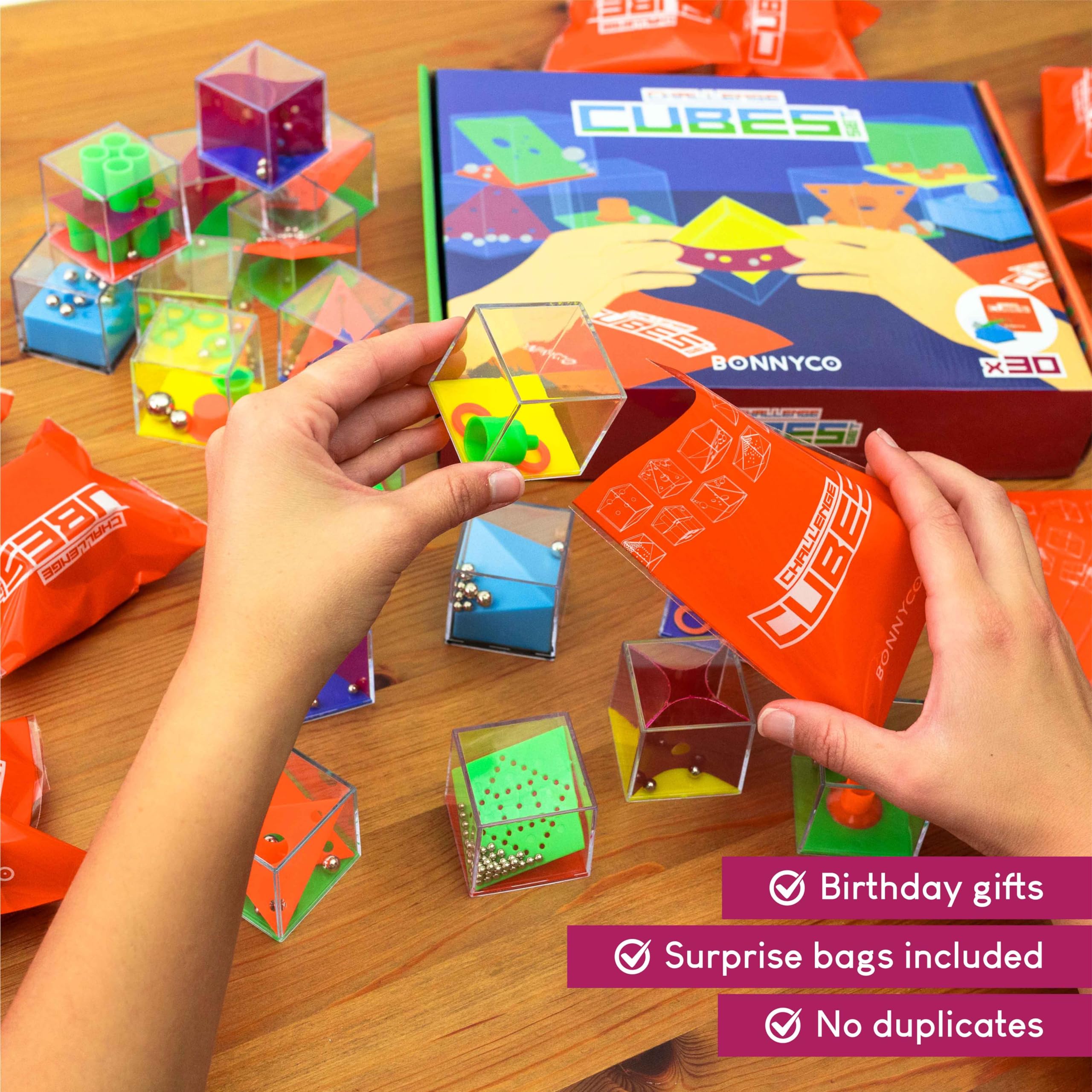 BONNYCO Challenge Cubes Party Bag Fillers for Kids Unisex Pack 30, Kids' Pa 9