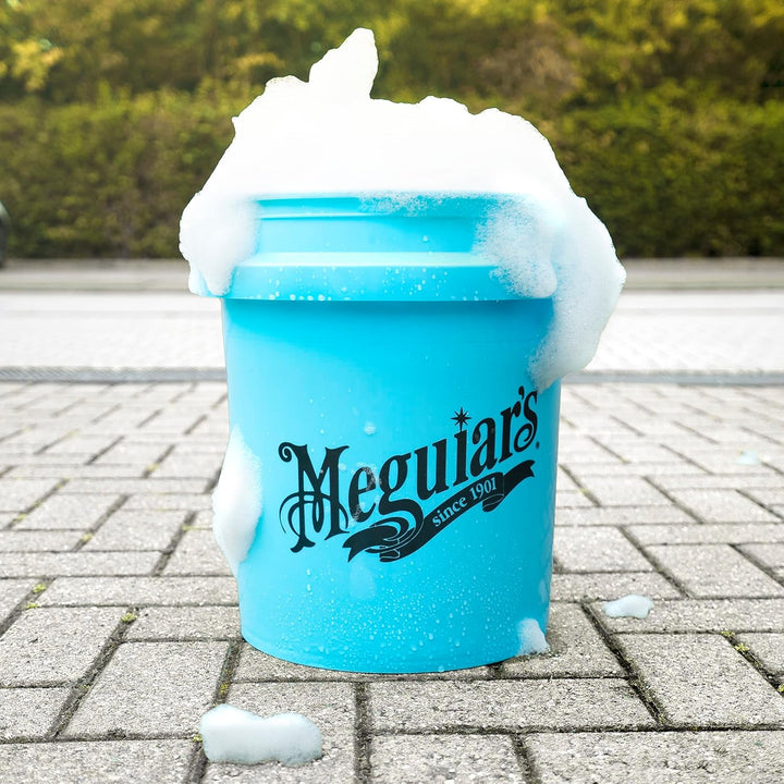 Meguiar's RG206 Blue Hybrid Ceramic Large Car Wash Bucket 5 US Gallon with Grit Guard Compatibility