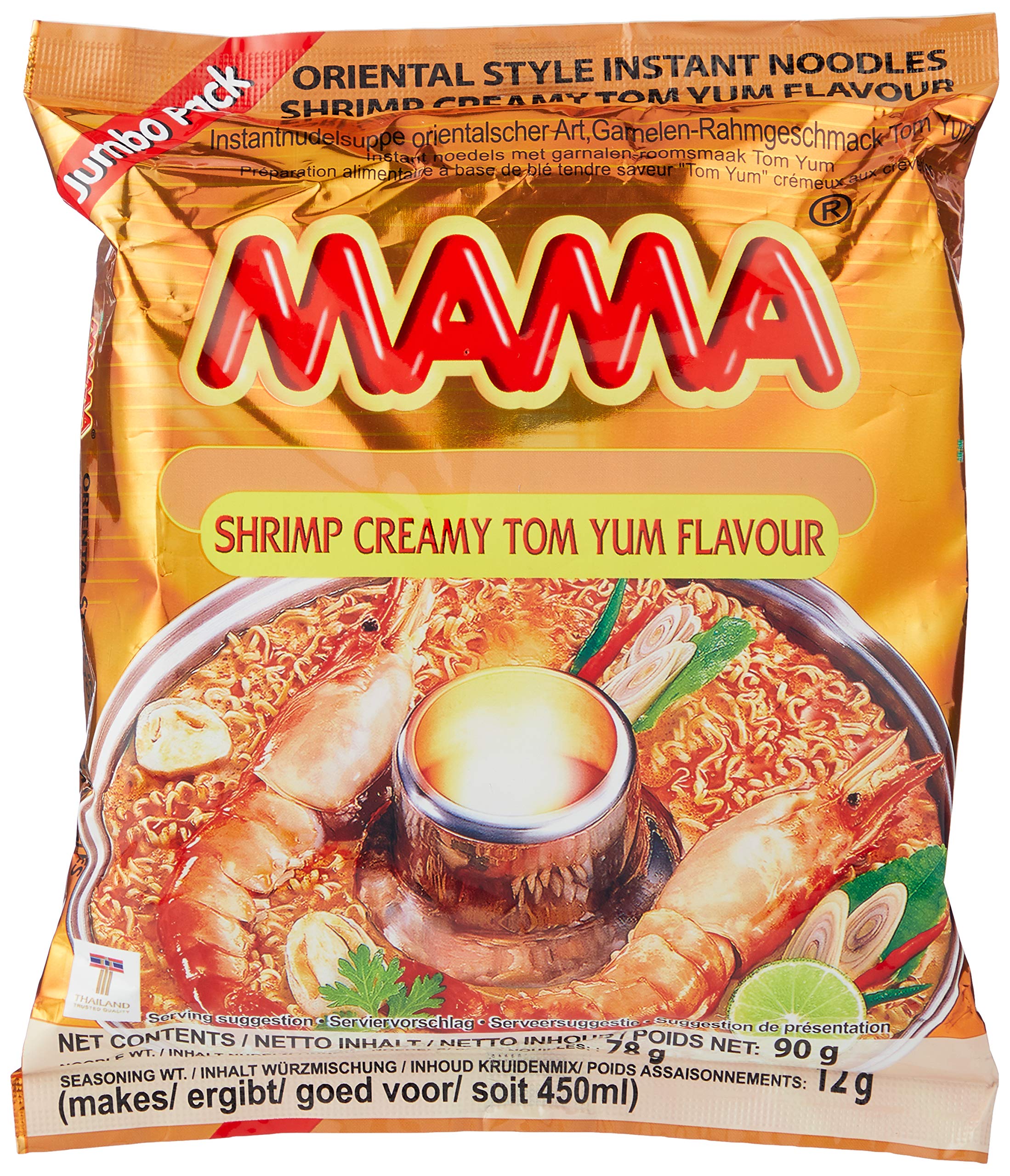 MAMA Creamy Shrimp Tom Yum Flavour Noodle - 90g Instant Meal 1