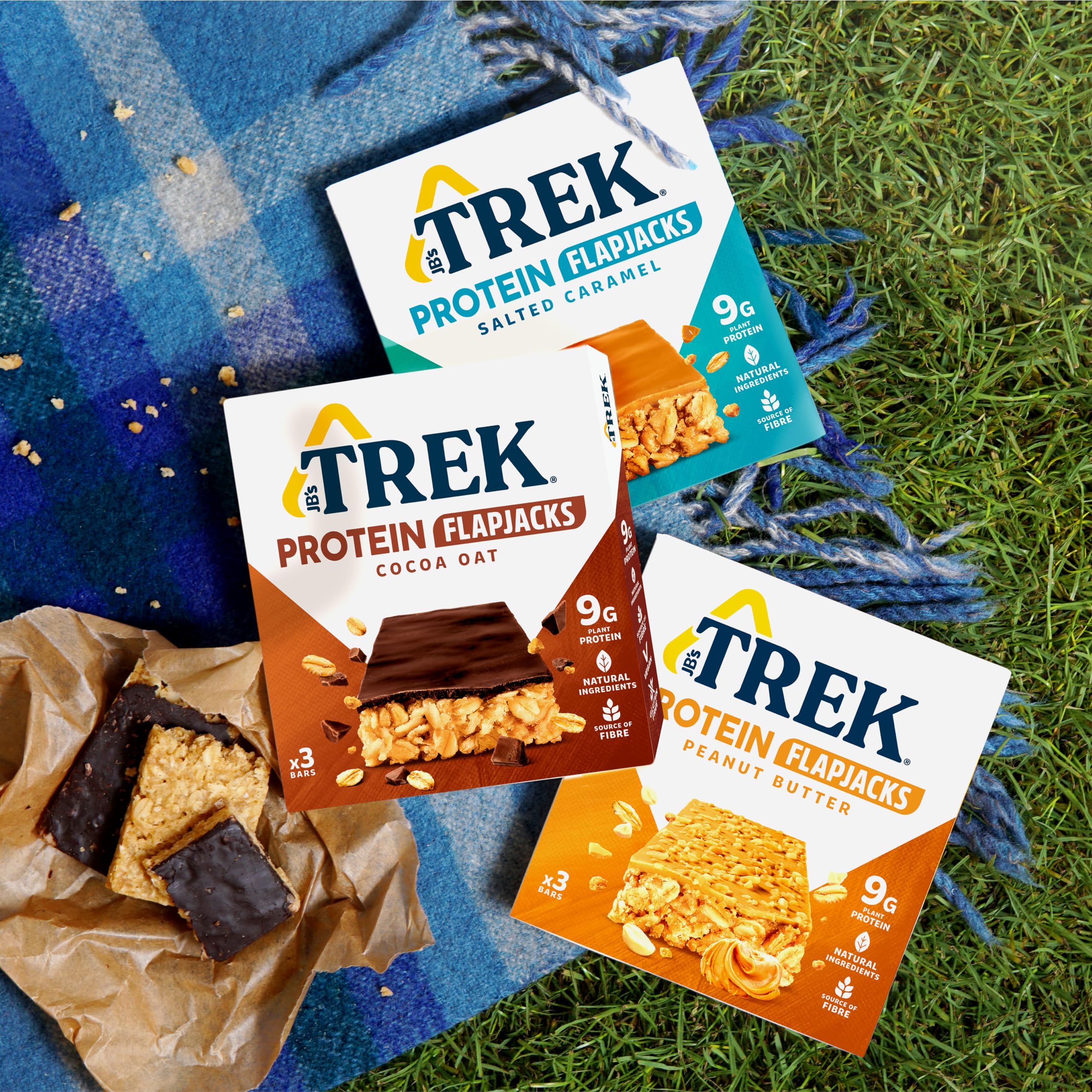 TREK Original Oat High Protein Flapjack - Gluten Free, Plant Based, Vegan - 16 x 50g Bars 8