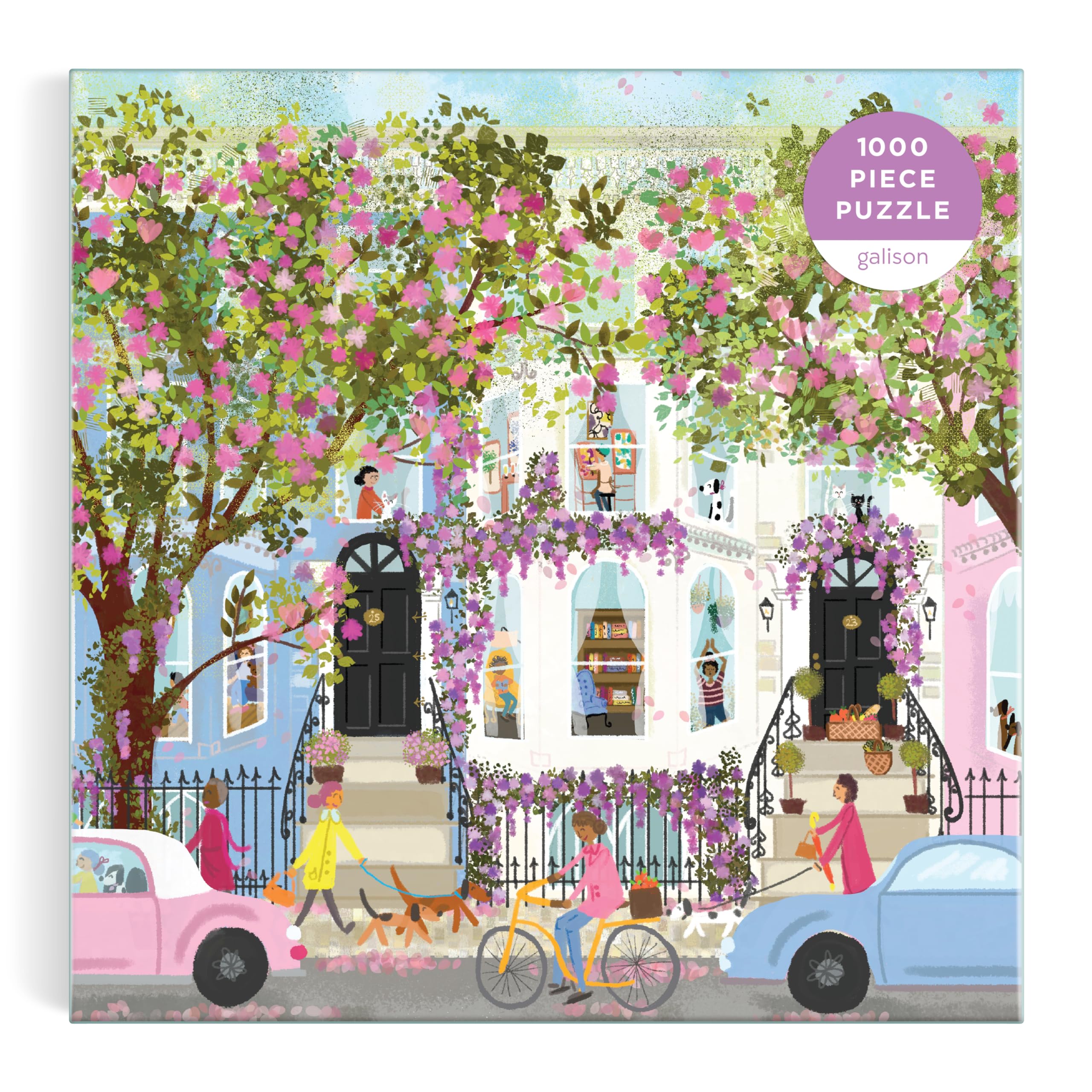 Galison Springtime Terrace Puzzle - Joy Laforme Art | 1000 Pieces | 20 x 20 Inches
