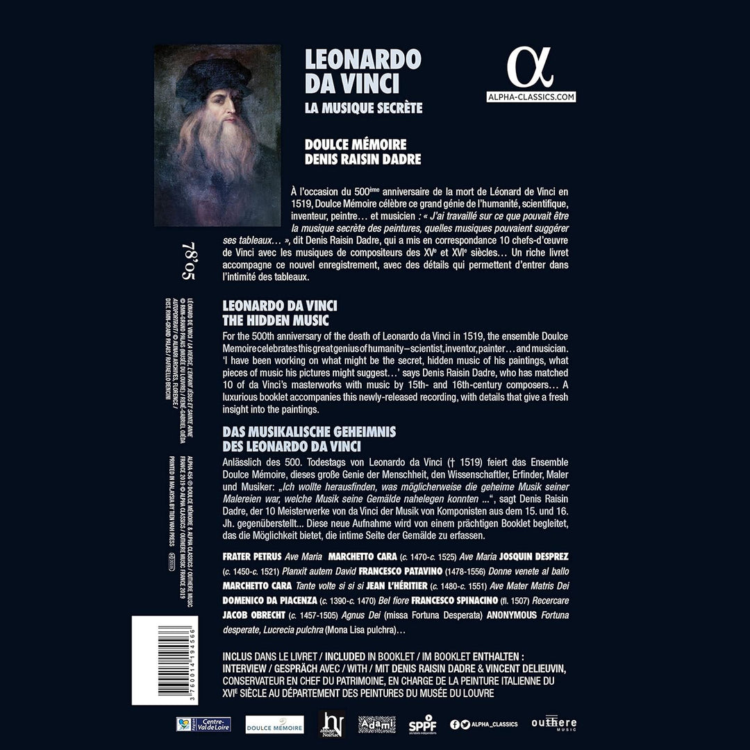 Doulce Mémoire - Leonardo Da Vinci: La Musique Secrète [Audio CD]