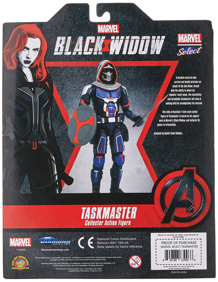 MARVEL FEB202410 Taskmaster Action Figure - 7-inch Collectible with 16 Points of Articulation (Ages 14+)