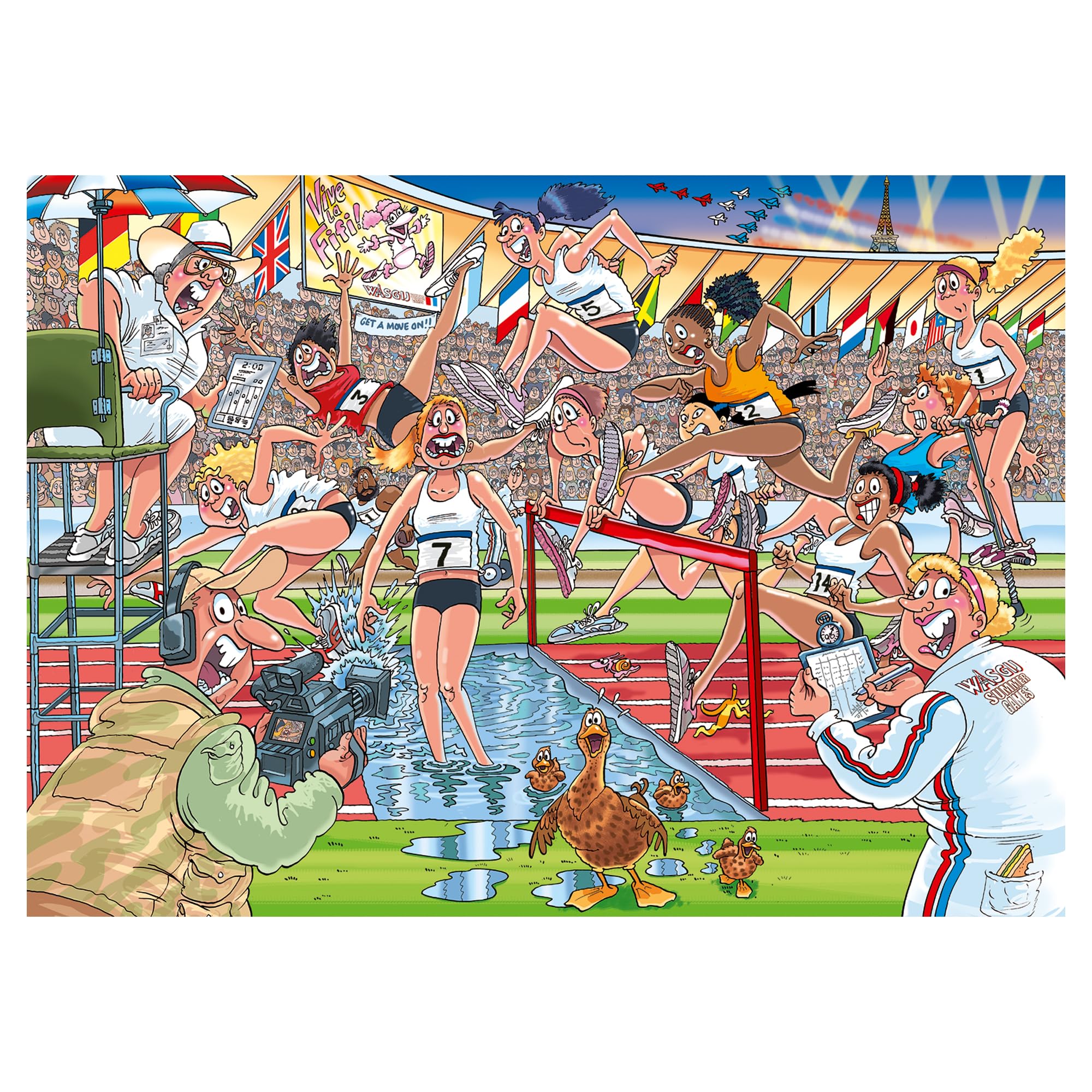 Jumbo Wasgij Original 44 Summer Games - 1000 Piece Adult Jigsaw Puzzle | 68 x 49 cm 2