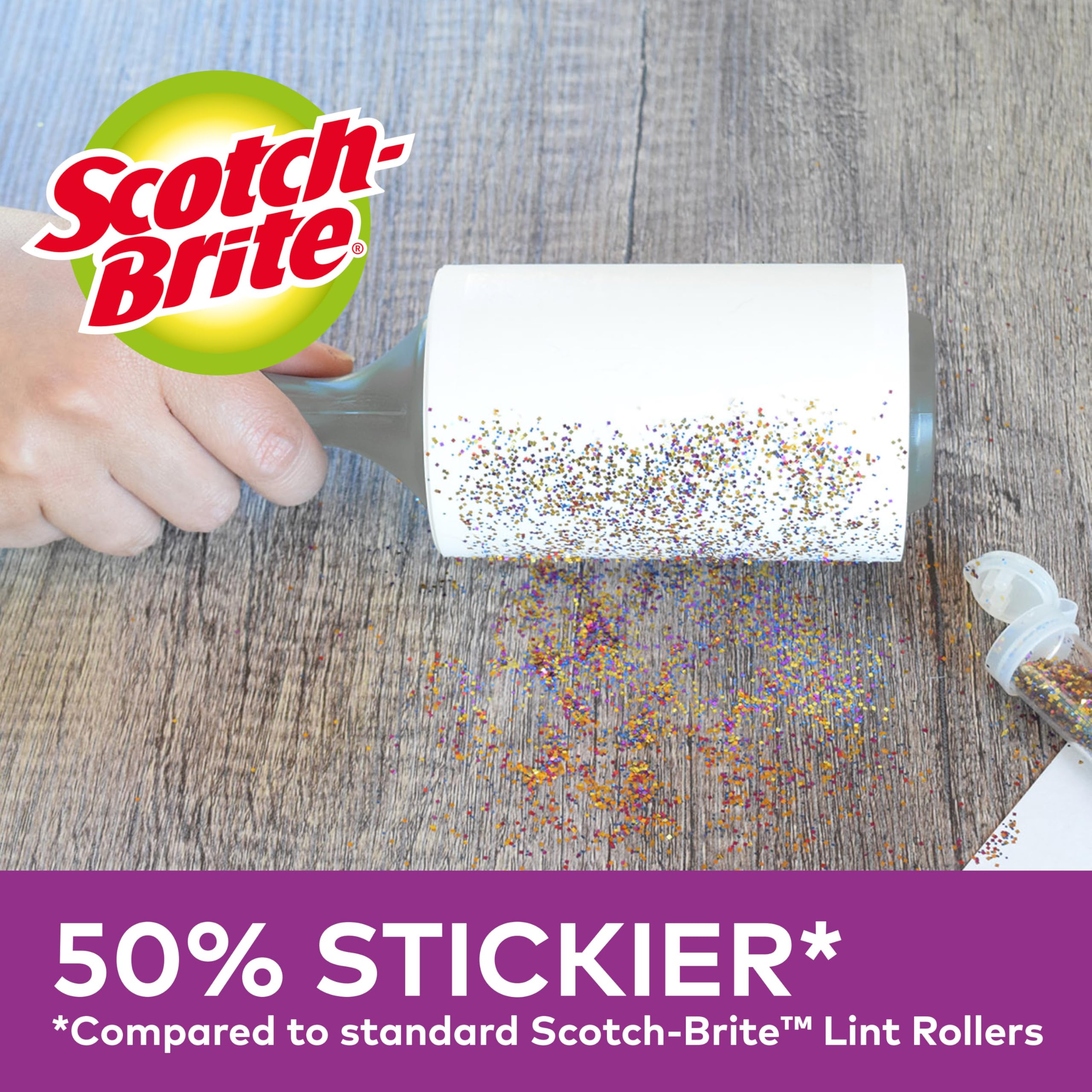 Scotch-Brite Pet Hair Removal Roller - 48 Sheets for Pet Hair | Ergonomic Handle 3