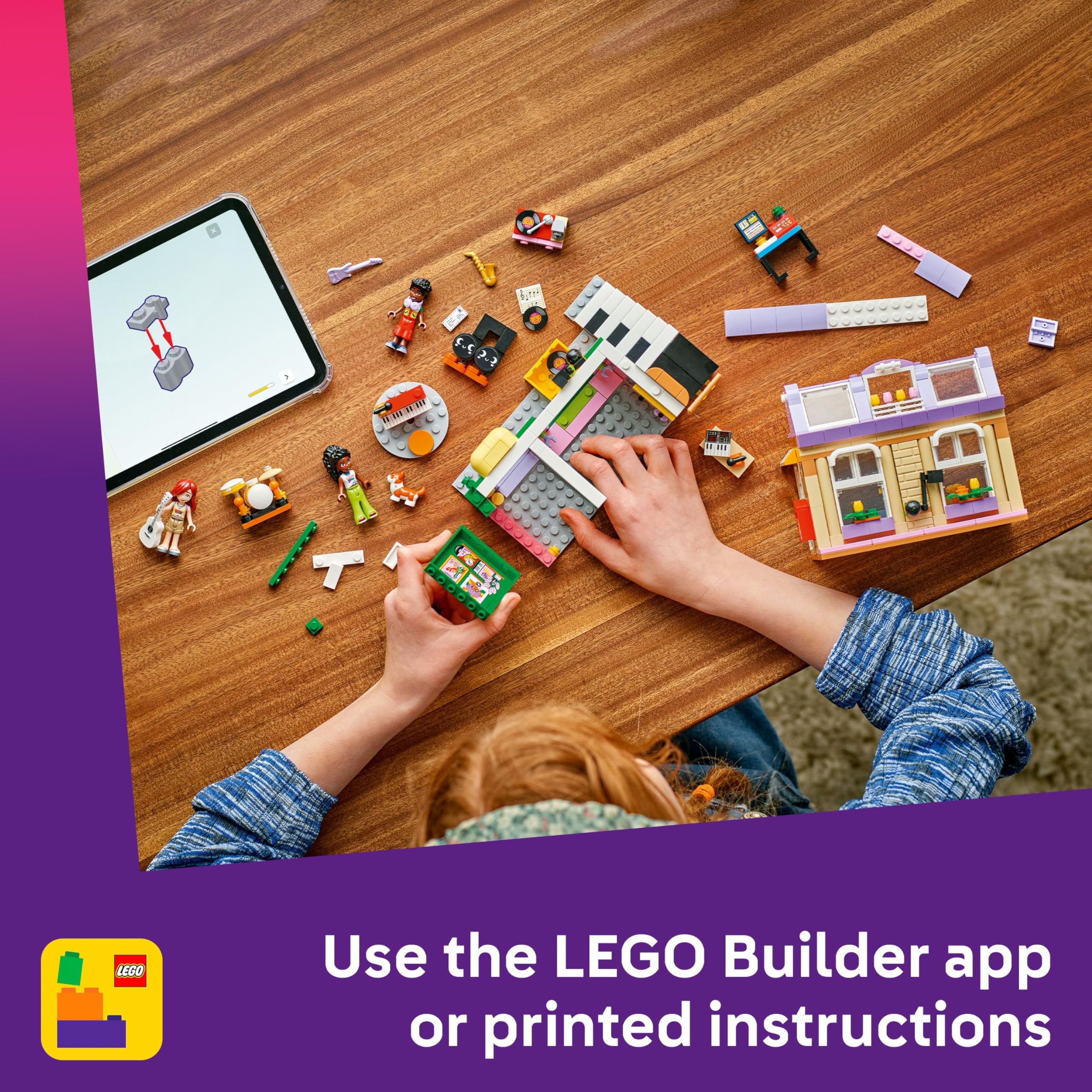 LEGO Friends Music Shop & Apartment Set 42653 - 3 Minidolls, Corgi, Music Accessories | Age 7+ 7