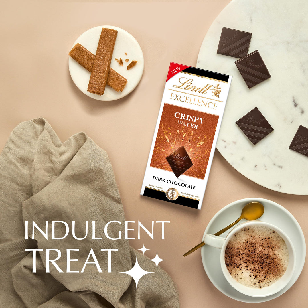 Lindt Excellence Dark Chocolate Crispy Wafer Bar 100g