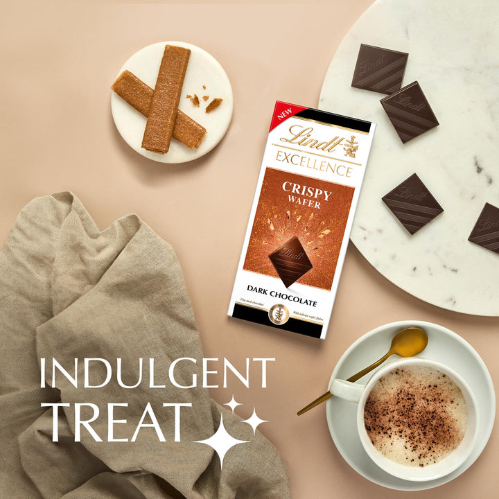 Lindt Excellence Dark Chocolate Crispy Wafer Bar 100g