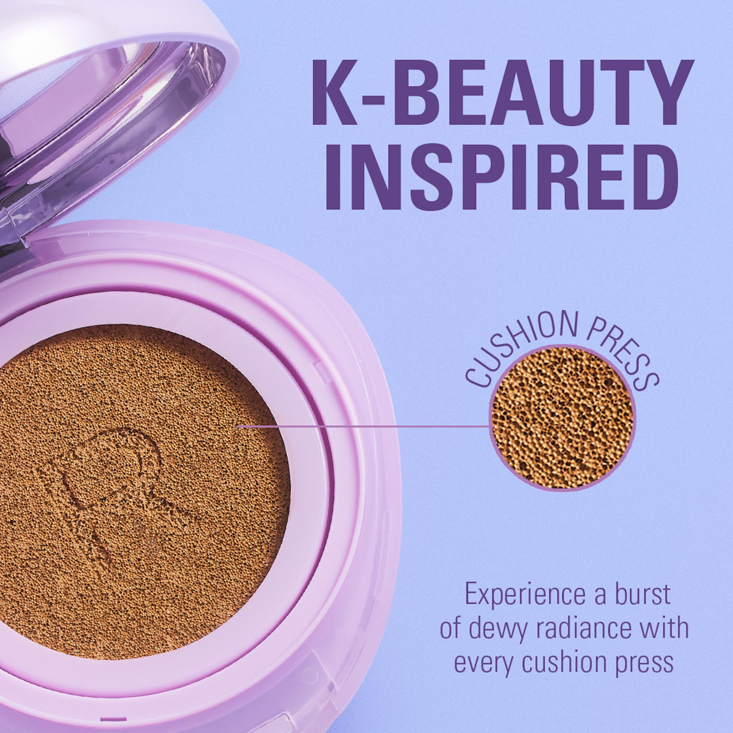 Revolution Beauty London Superdewy Cushion Foundation - Buildable Coverage, Hydrating Finish | Fair Warm 3