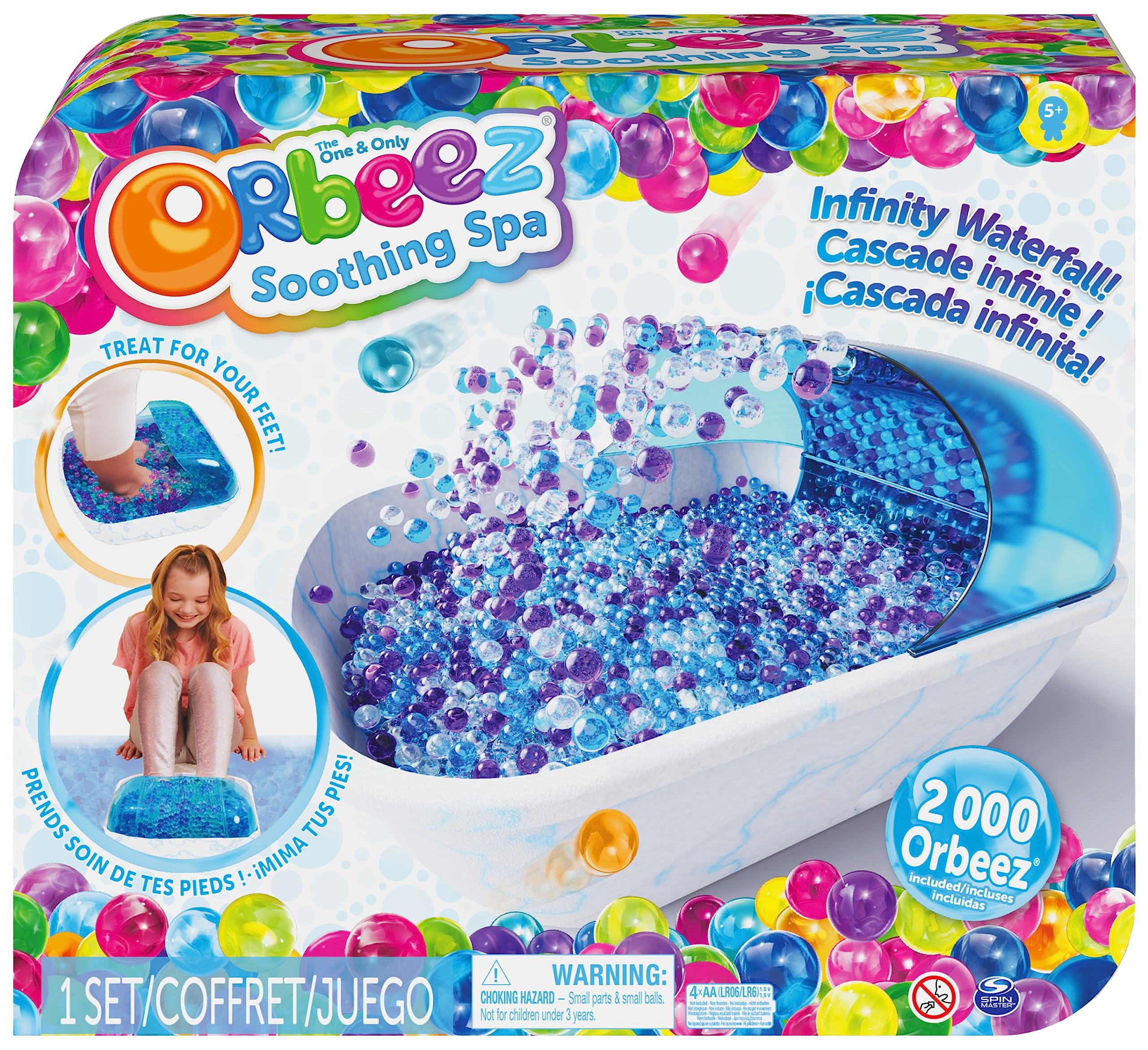 Orbeez, beruhigendes Fußbad mit 2.000, die einzigen, ungiftigen Wasserperlen, Kinder-Spa