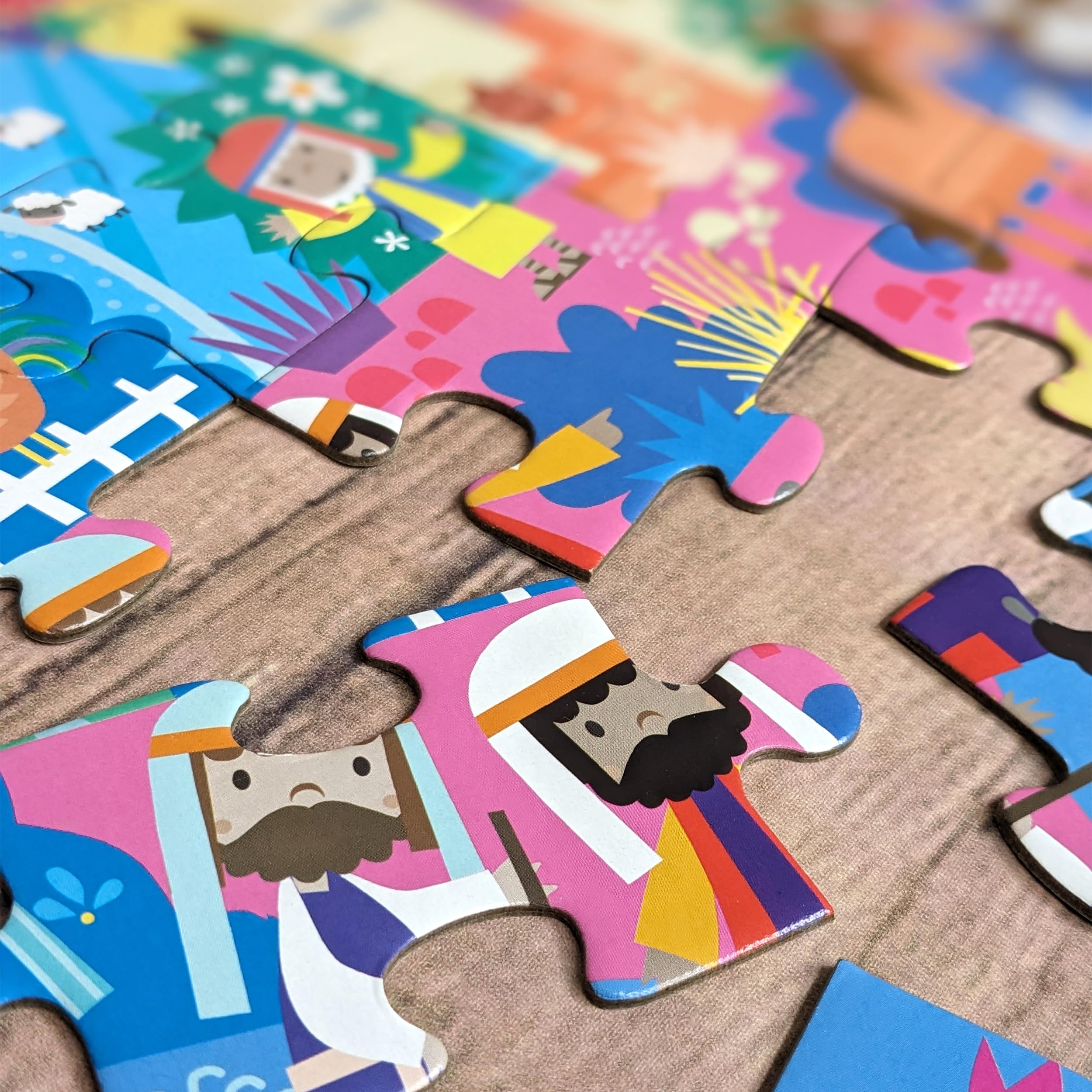 North Parade Publishing BIPZ03 The Nativity Bible Stories Jigsaw Puzzle - 50-Piece Educational Puzzle for Young Children 12