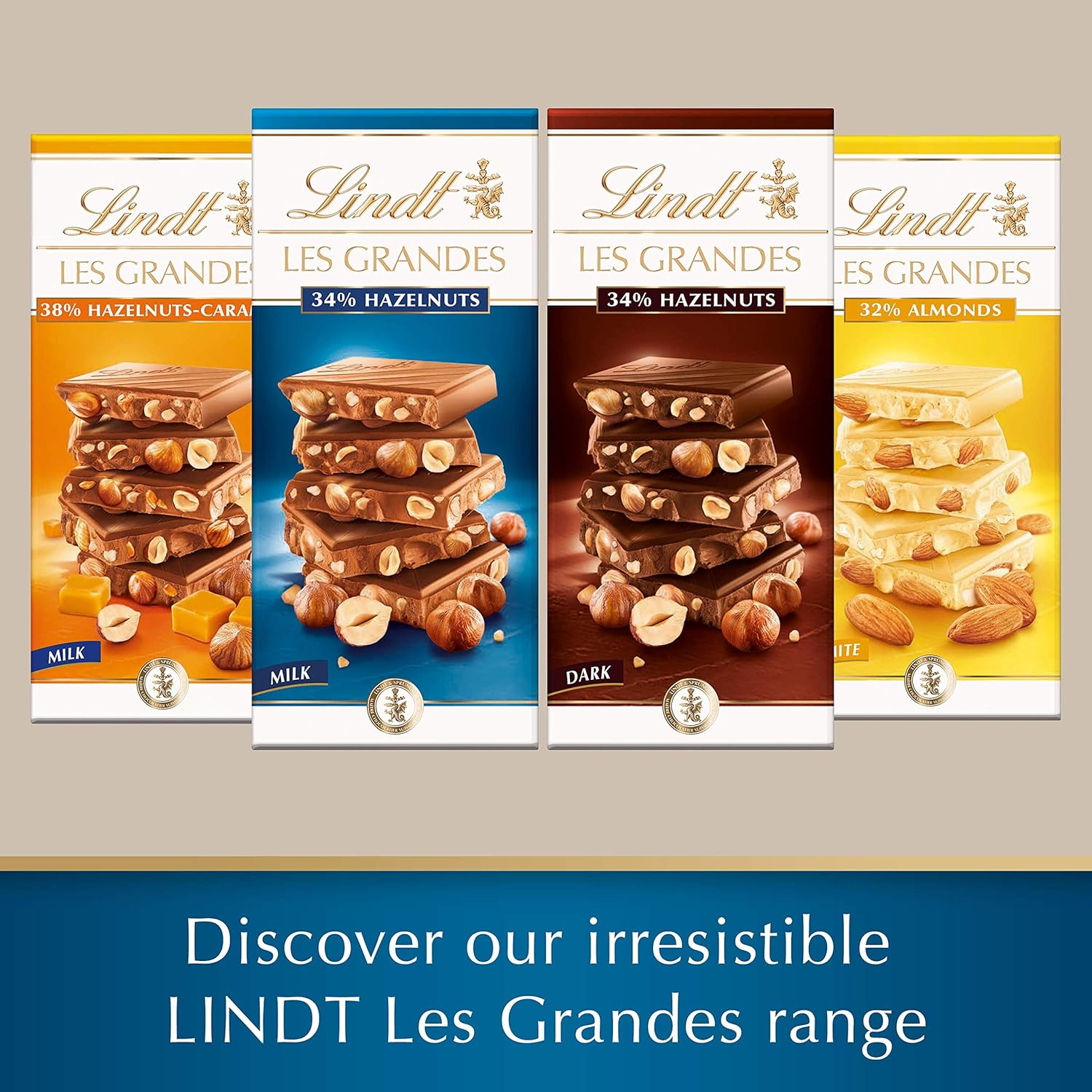 Lindt Les Grandes Milk Chocolate Hazelnut Bar 150g 9