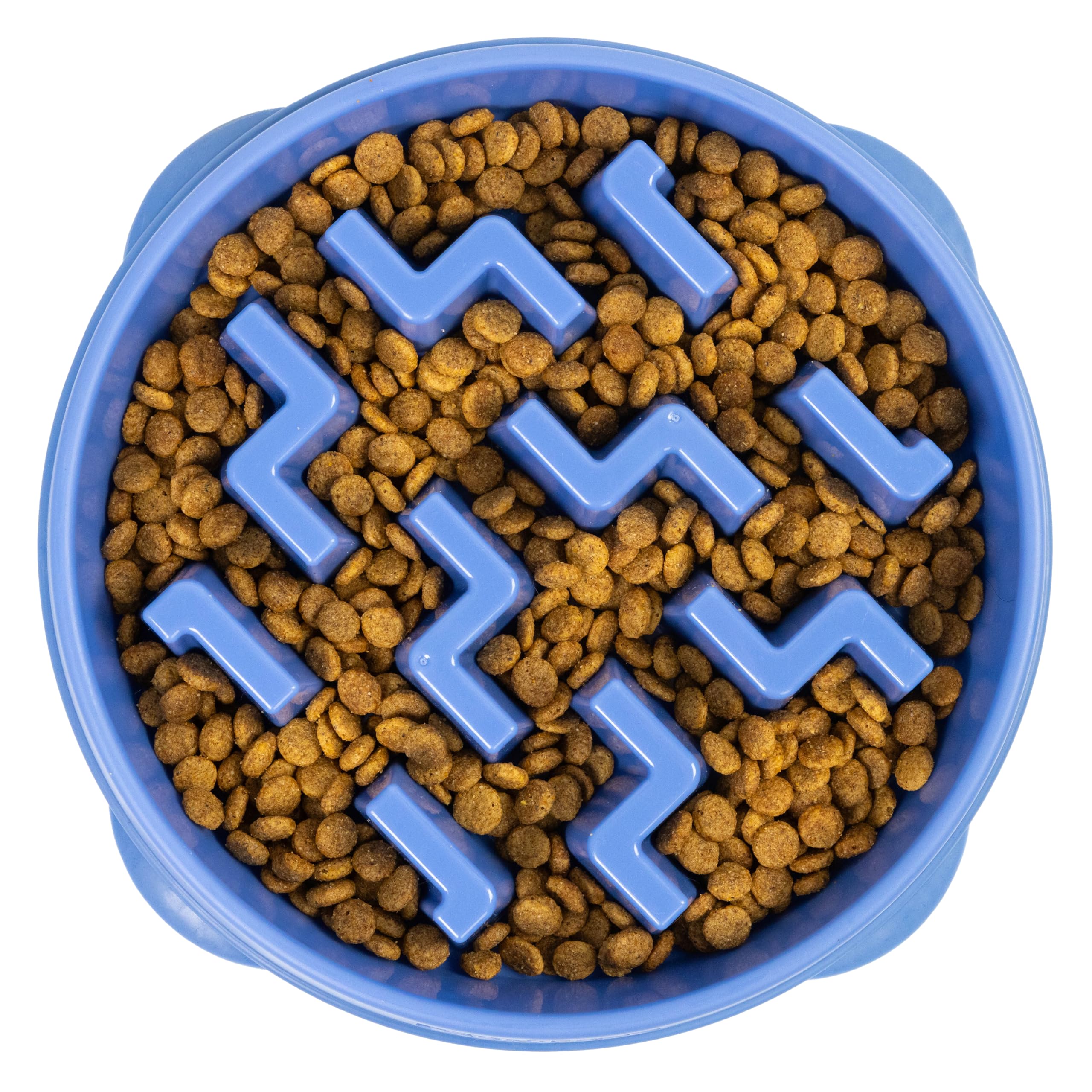 Outward Hound Slow Feeder Dog Bowl - Reduces Bloat, Improves Digestion | Large, Blue
