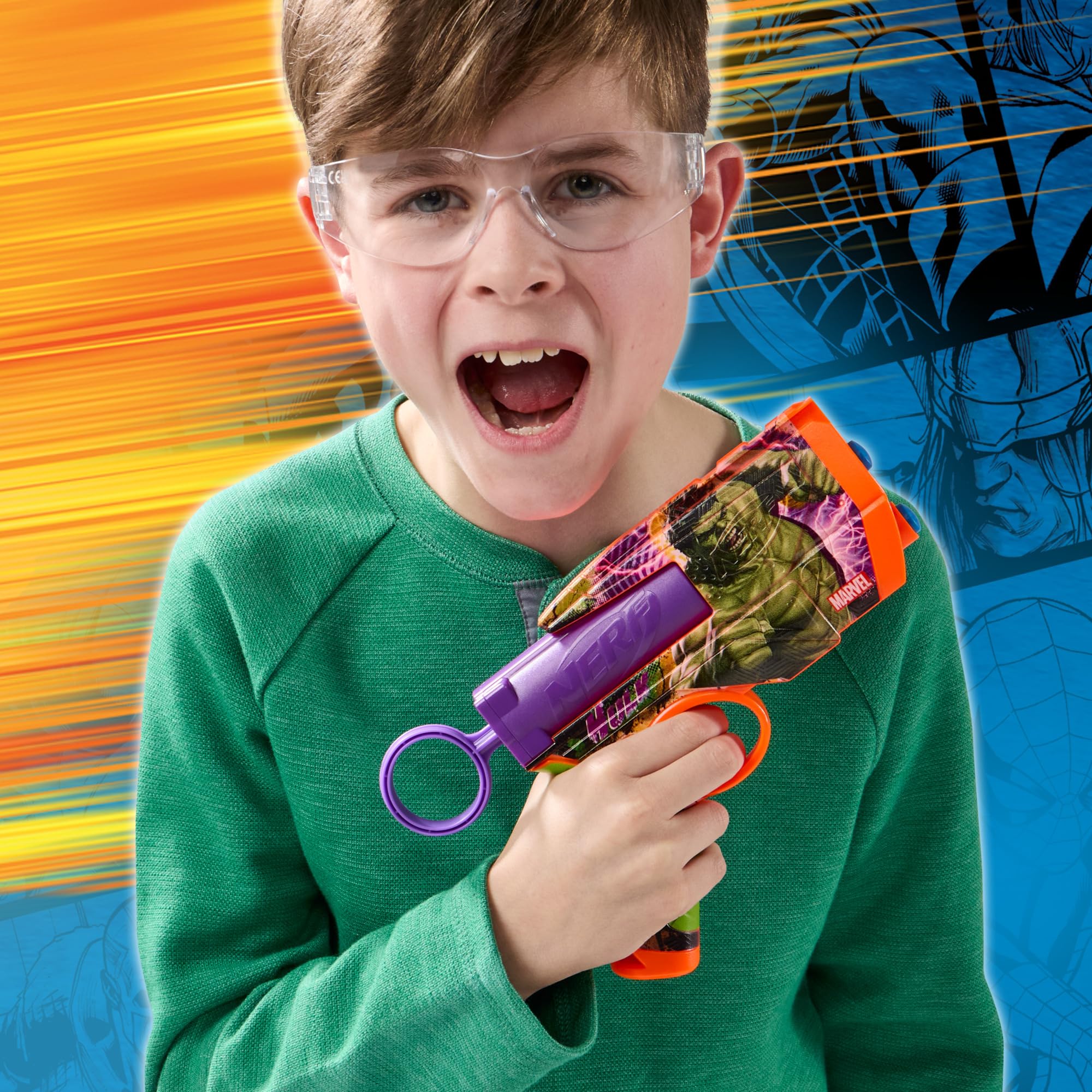 Nerf Marvel Hulk Dart Blaster with 2-Dart Capacity, Pull-Back Priming | Ages 8+ 5