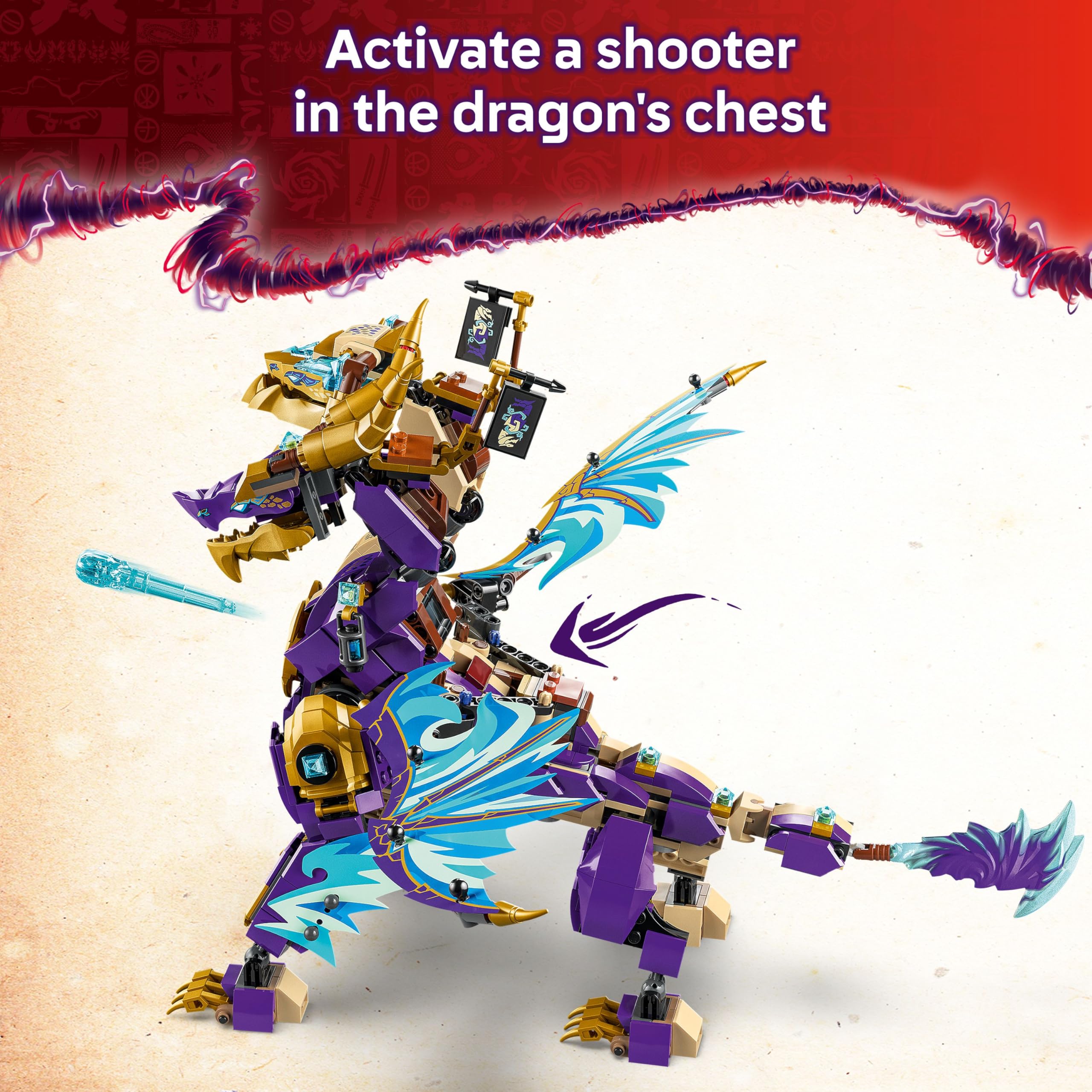 LEGO NINJAGO Arc Dragon of Focus Building Set 71836 with 8 Minifigures & Spinjitzu Spinner 4