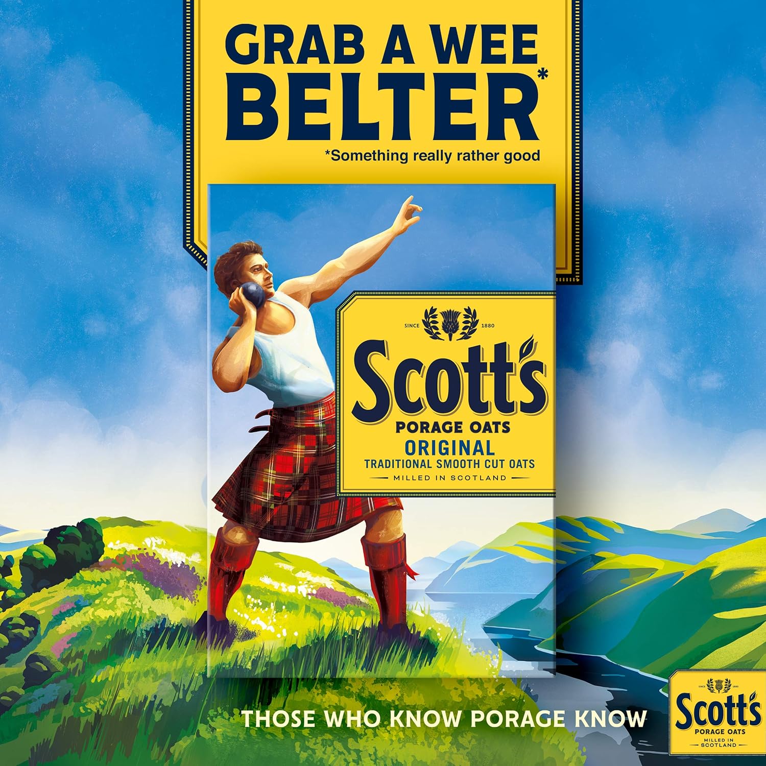 Scott's Porage Original Porridge Oats, 1 kg 8