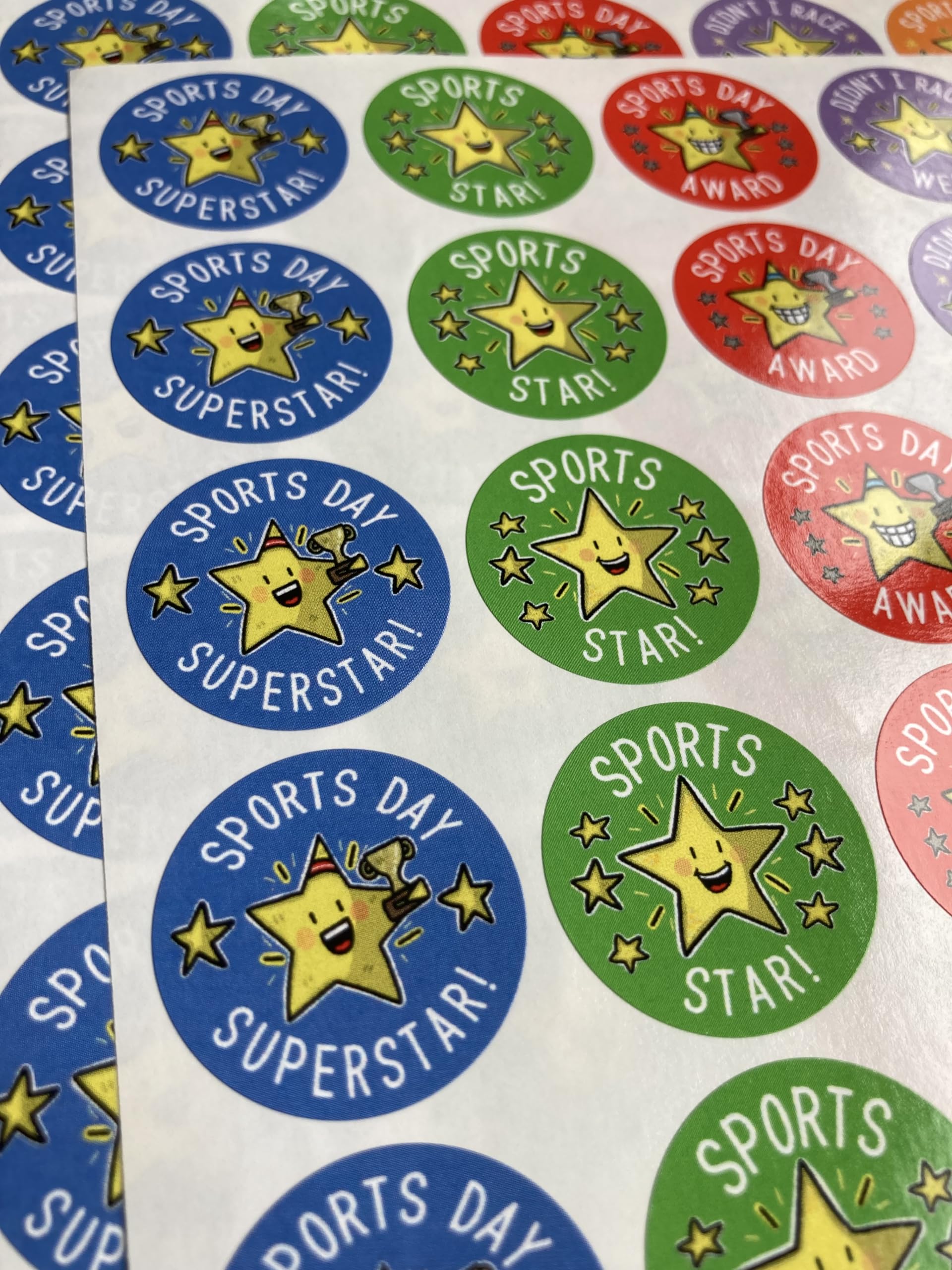 SuperStickers Sports Day Participation Stickers - 250 Round Stickers for Certificates & PE Kits 2