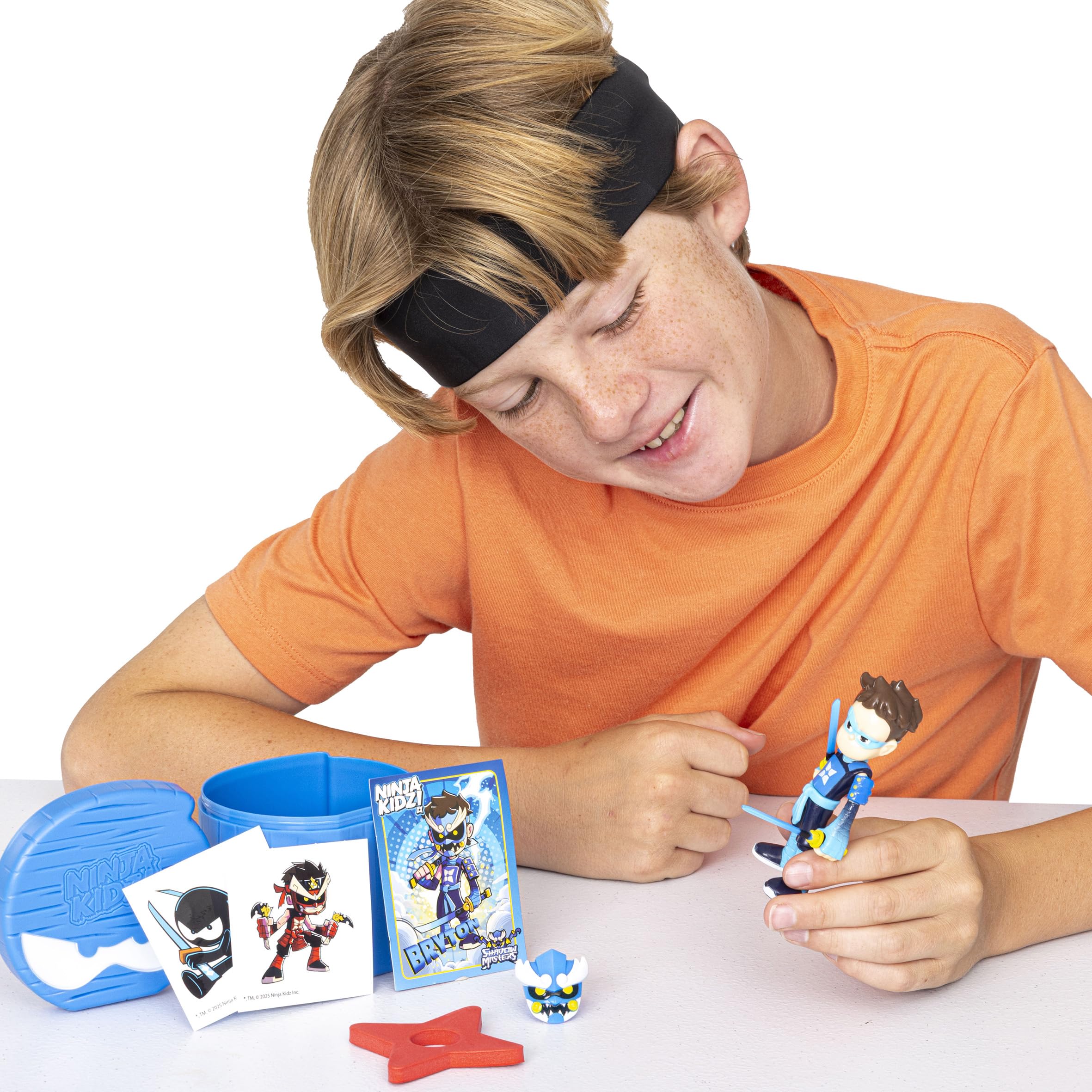 Ninja Kidz Mini Mystery Set with 5 Collectible Figures, Foam Throwing Star | Ages 3+ 3