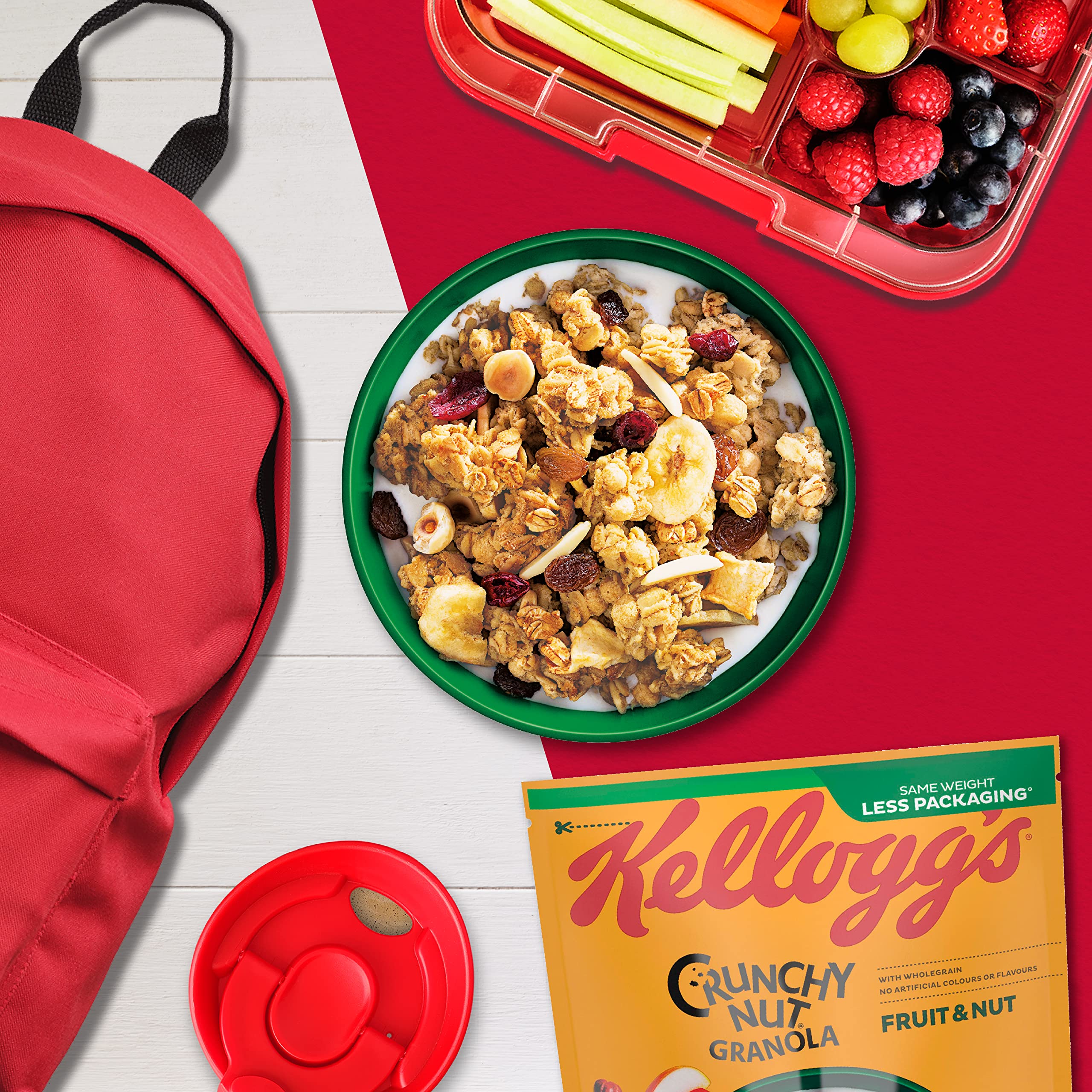 Kellogg's Crunchy Nut Fruit & Nut Granola - Wholegrain Clusters | 380g Bag 4