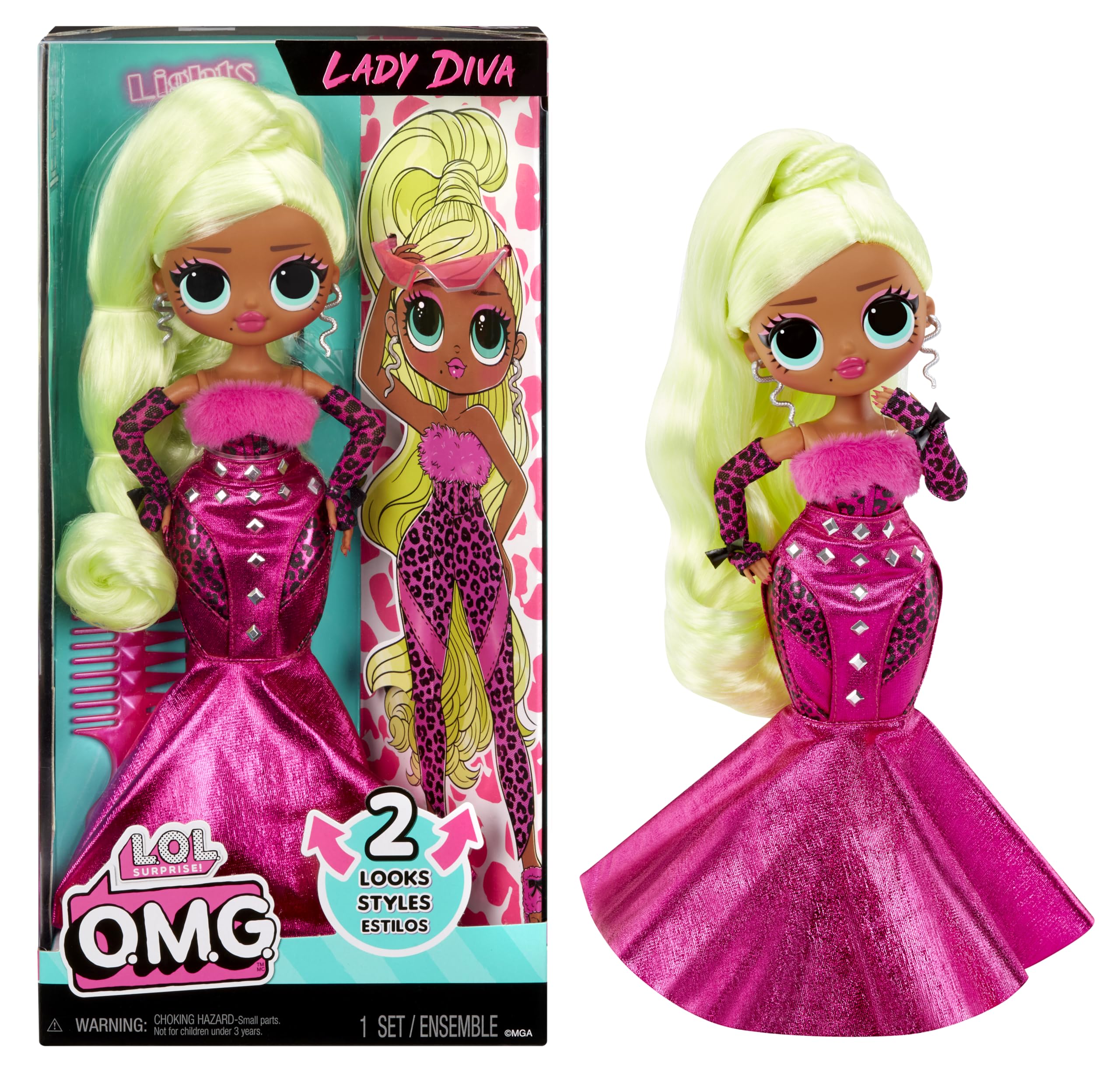 L.O.L. Surprise! OMG Fashion Doll - Lady Diva Re-release | Transforming Fashions | Ages 4+