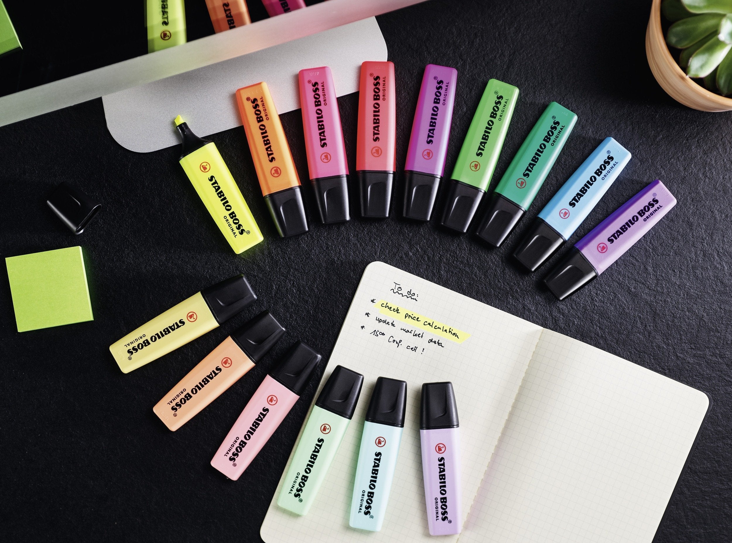 STABILO BOSS ORIGINAL Pastel Highlighter - 5 x Pack of 6 Colors | Anti-Dry Out Technology 9