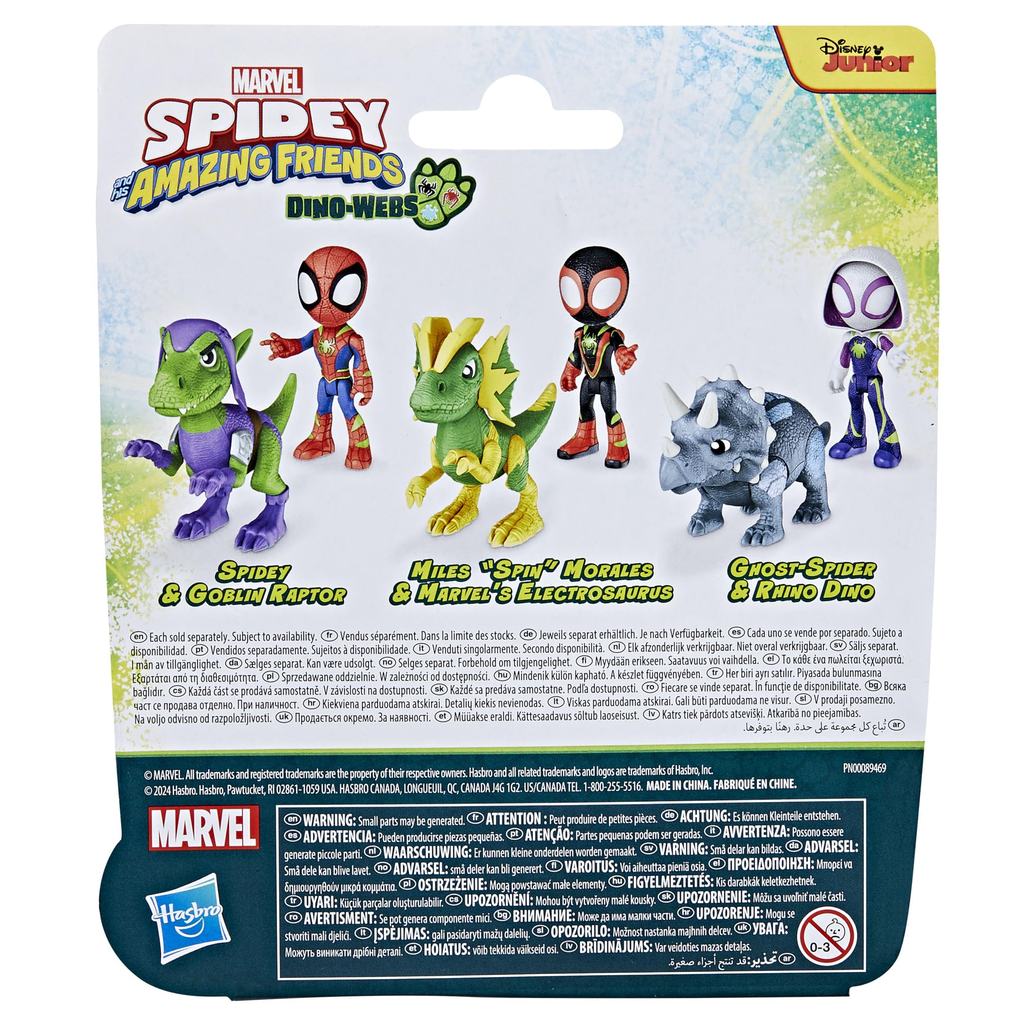 SPIDEY AND HIS AMAZING FRIENDS Dino-Webs Spidey & Goblin Raptor Dino 10 cm Action Figure Set (2 Figures) 9
