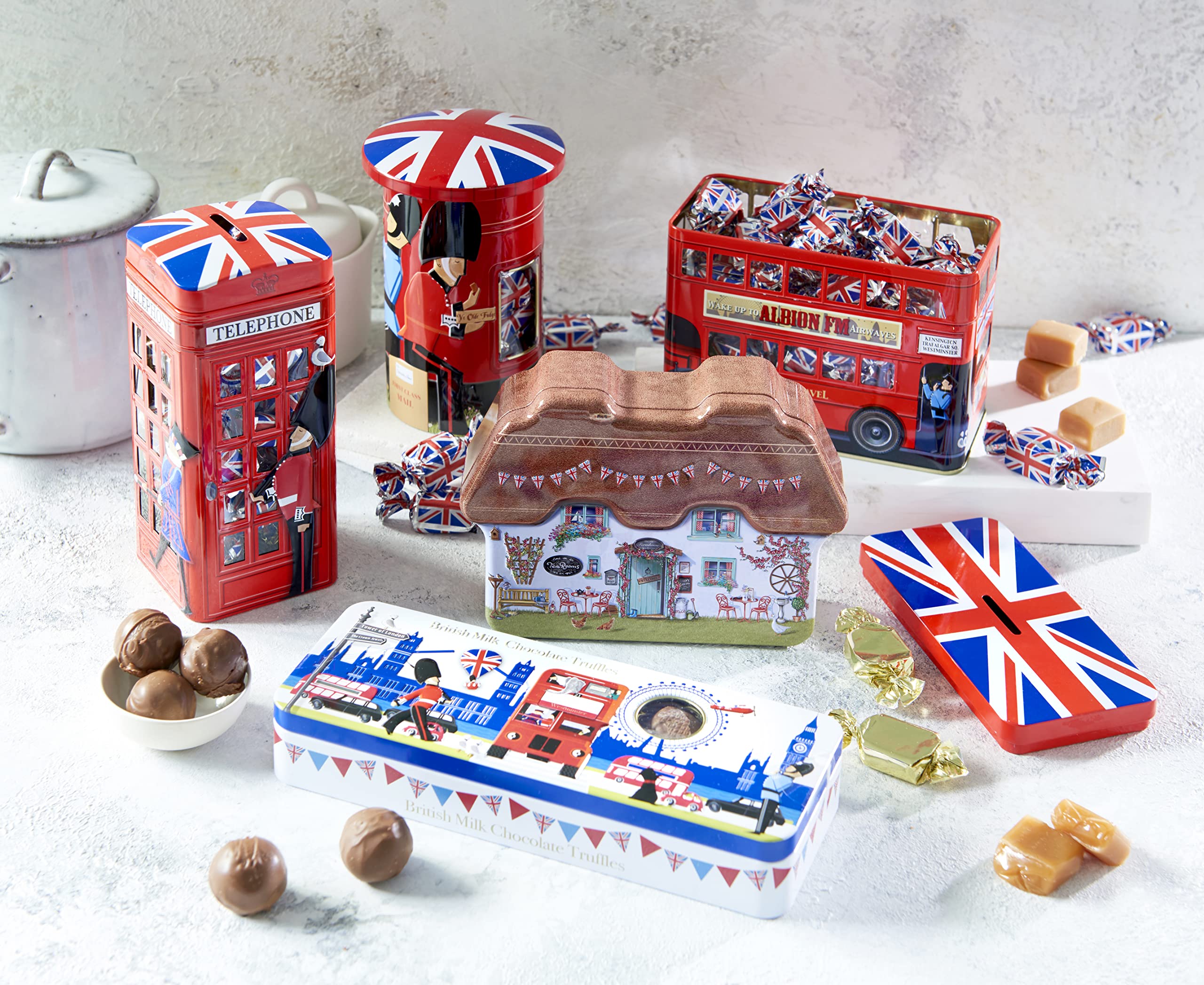 The Silver Crane Co. British Phone Box Souvenir Tin with Vanilla Fudge - 200g Christmas Gift 6