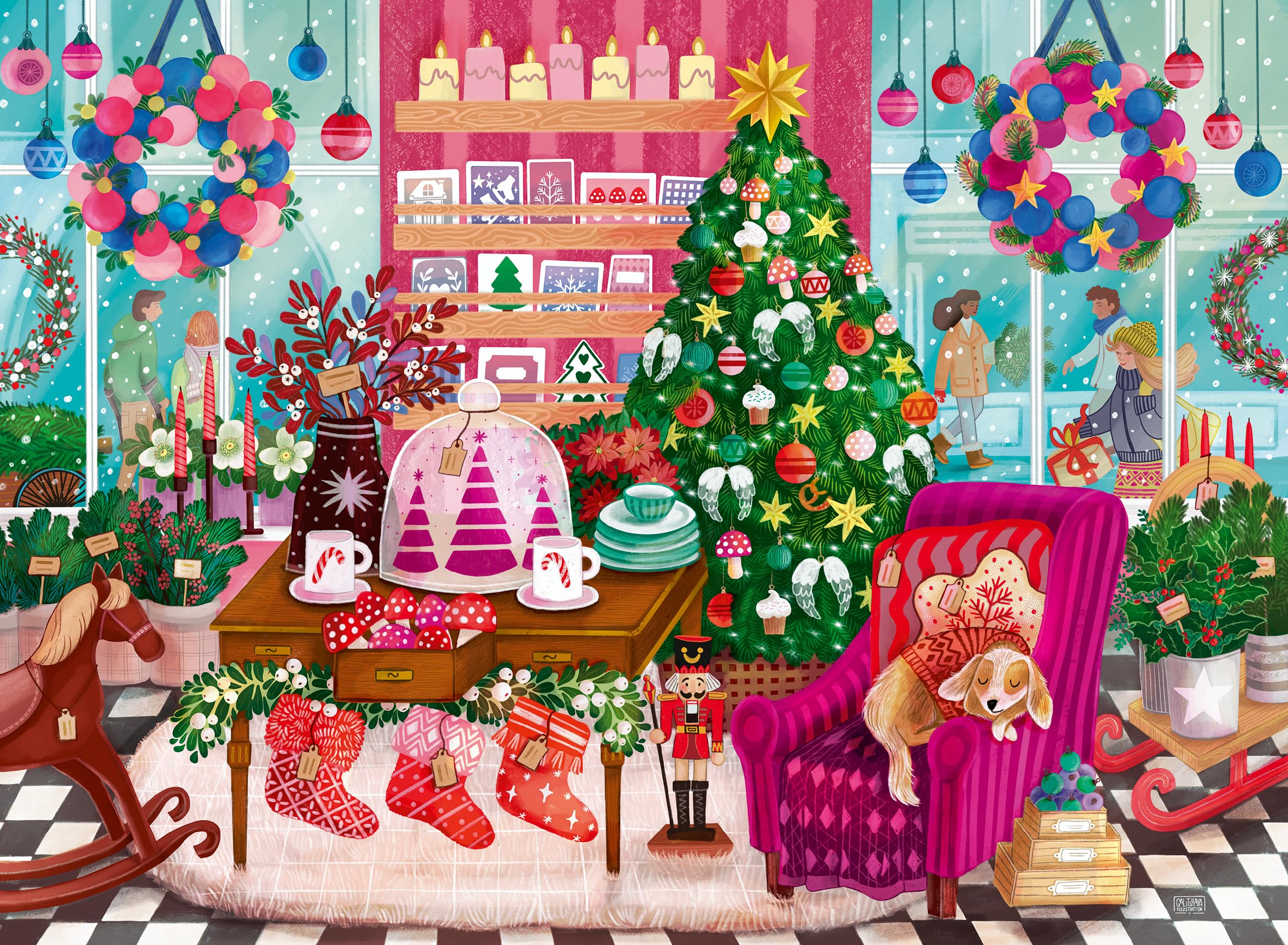 Ravensburger Christmas Shop Jigsaw Puzzle - 500 Pieces | Festive Scene | 49x36cm 1