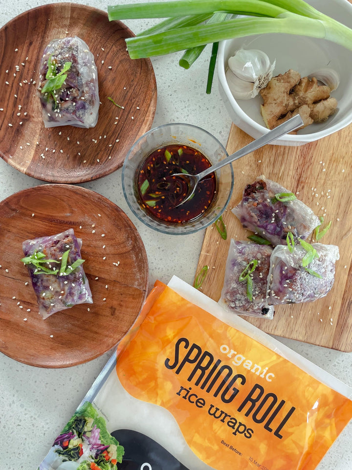 Ocean's Halo Organic Spring Roll Rice Wraps 120g - USDA Organic, Vegan, Gluten-Free