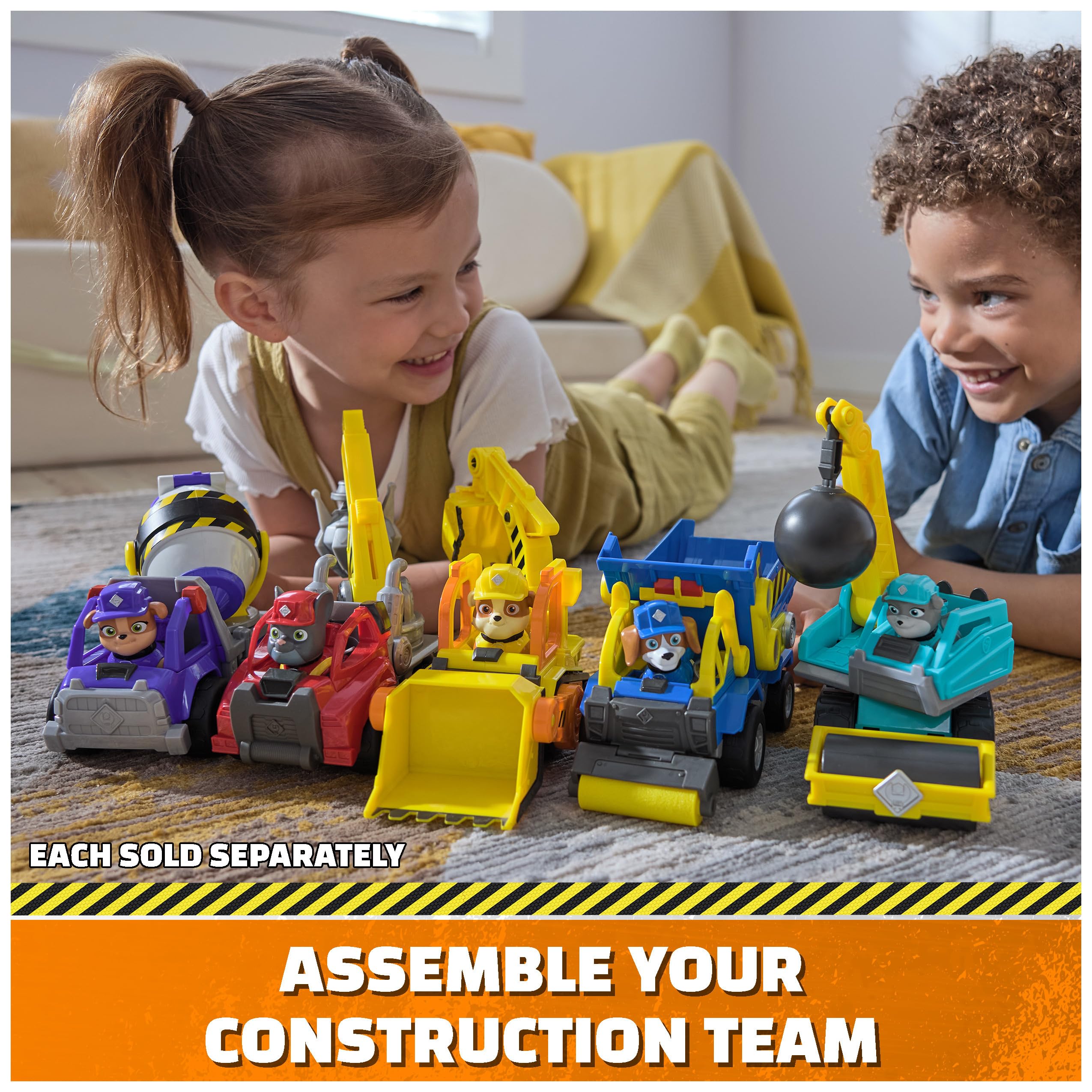 Rubble & Crew Motor's Wrecking Ball Toy Truck with Action Figure - Construction Vehicle for Kids 3+ 10