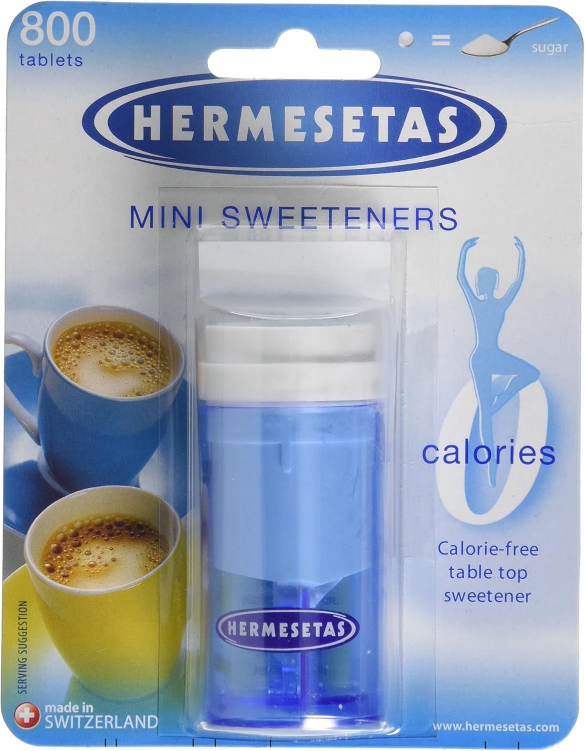 Hermesetas Mini Sweeteners 800 Tablets - Sugar Substitute for Diabetics