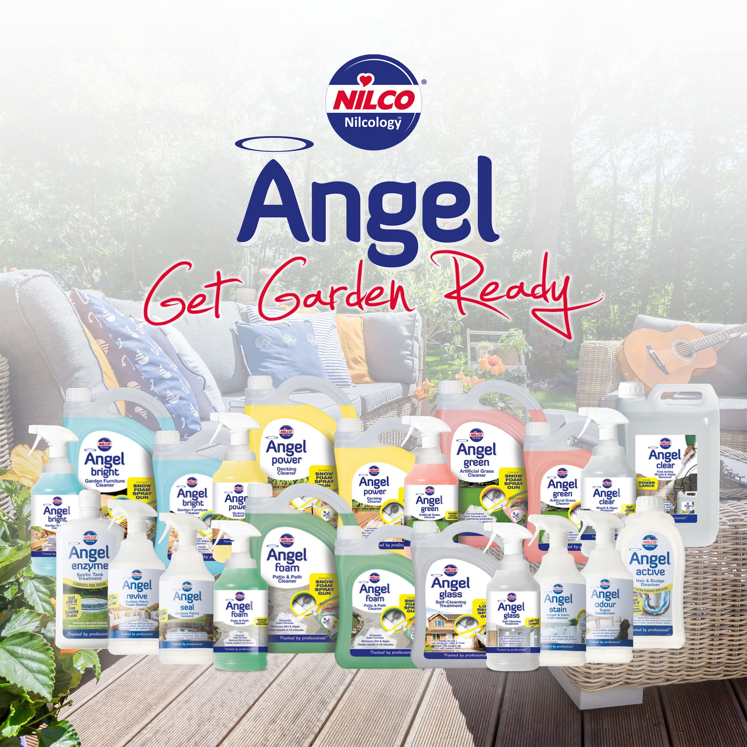 Nilco Angel Revive Outdoor Fabric Foam Cleaner - Antibacterial | Concentrated Gel | 1 Litre 7