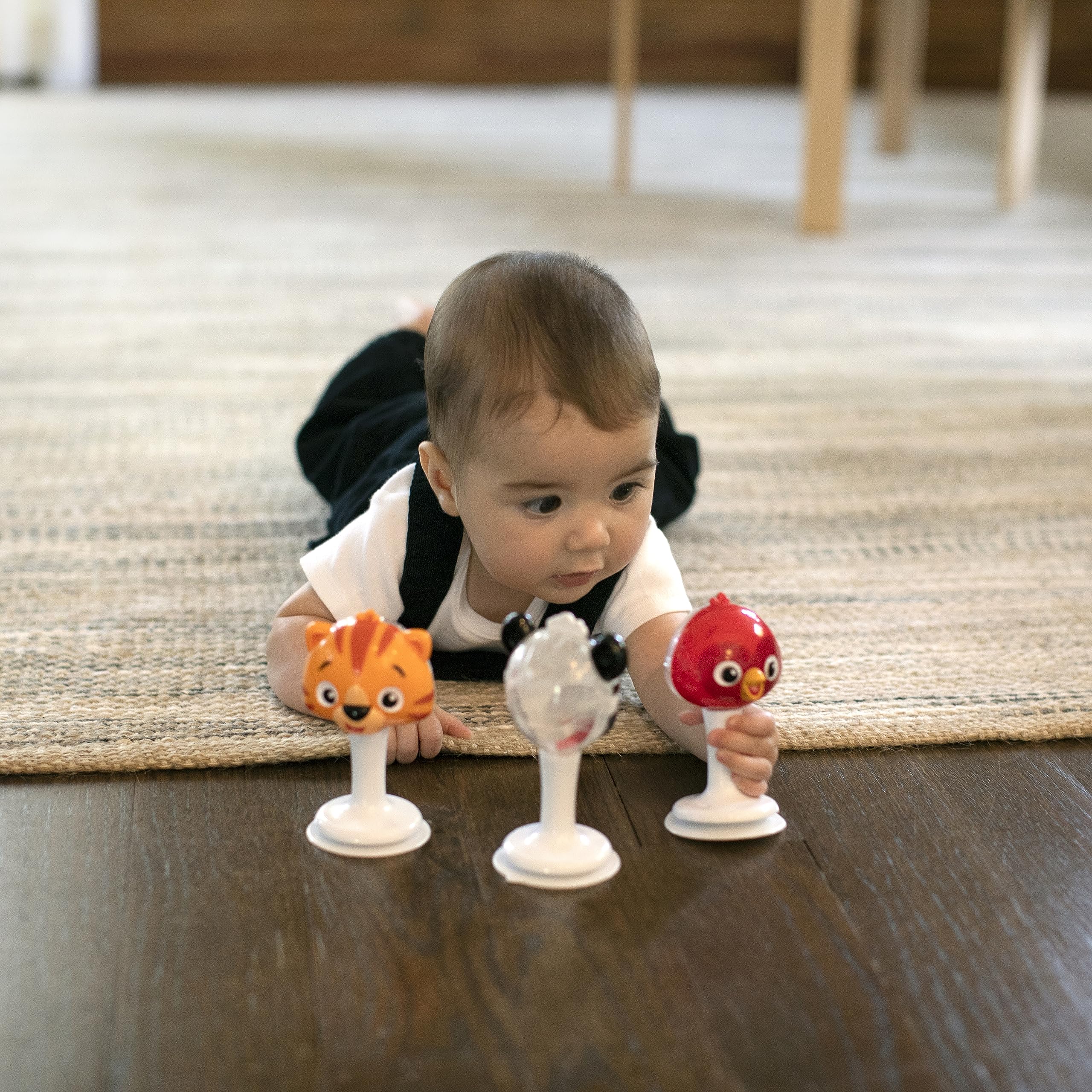 Baby Einstein Rattle & Jingle Trio - Suction Cup High Chair Toys for 3 Months+ 7